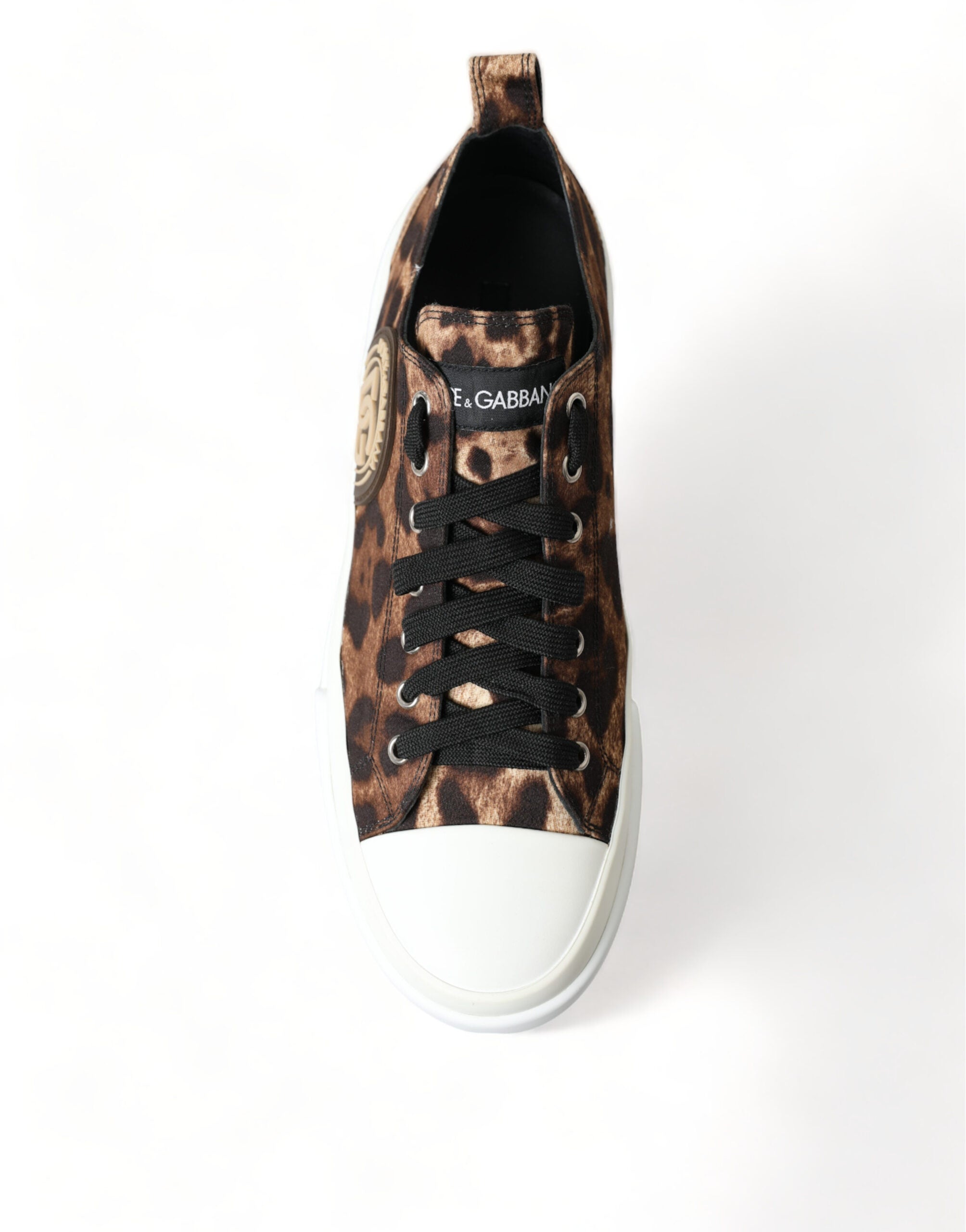 Dolce &amp; Gabbana Elegant Leopard Print Casual Sneakers