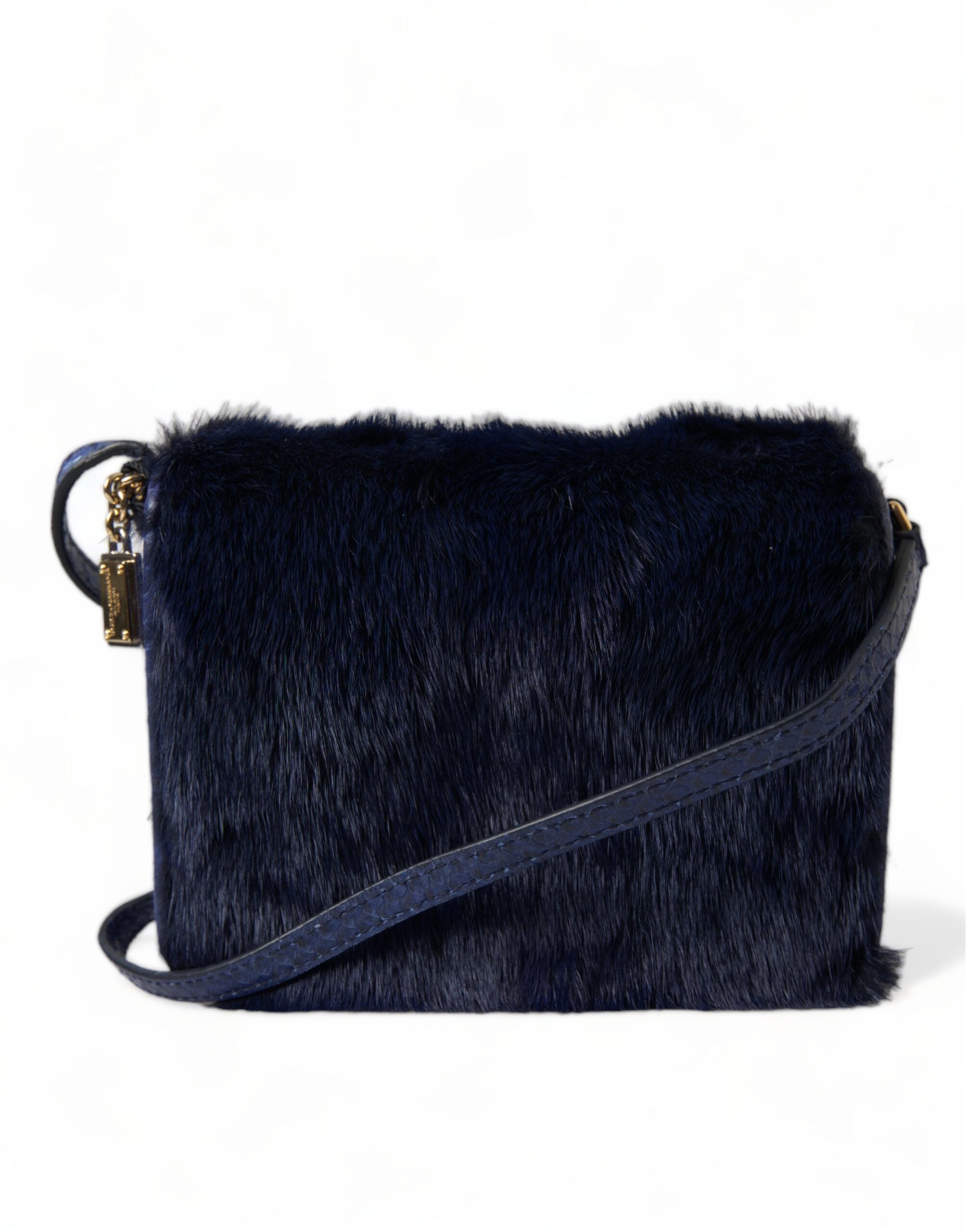 Τσάντα ώμου Dolce & Gabbana Exquisite Blue Mink Fur