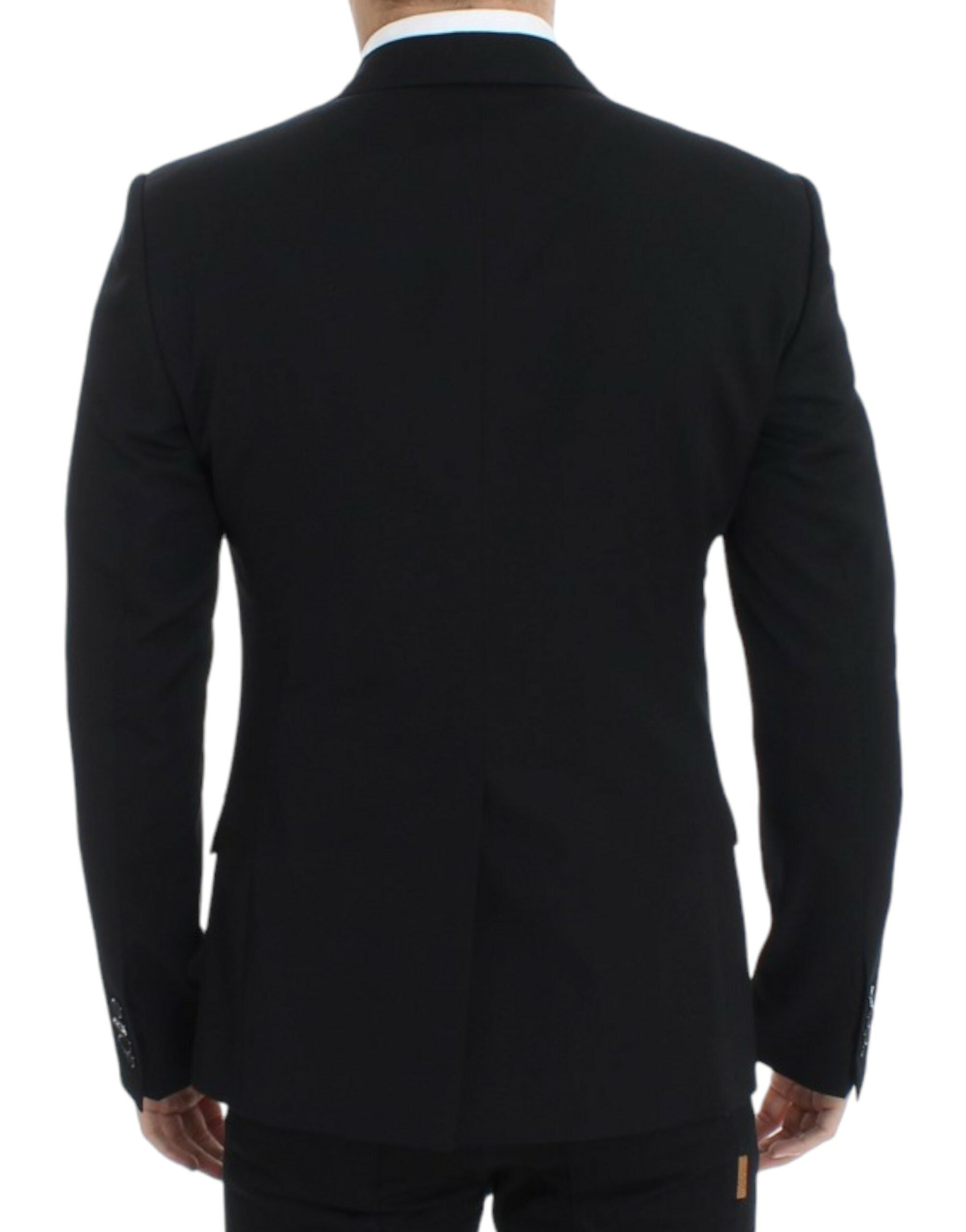 Dolce &amp; Gabbana Elegant Slim Fit Black Wool Blazer