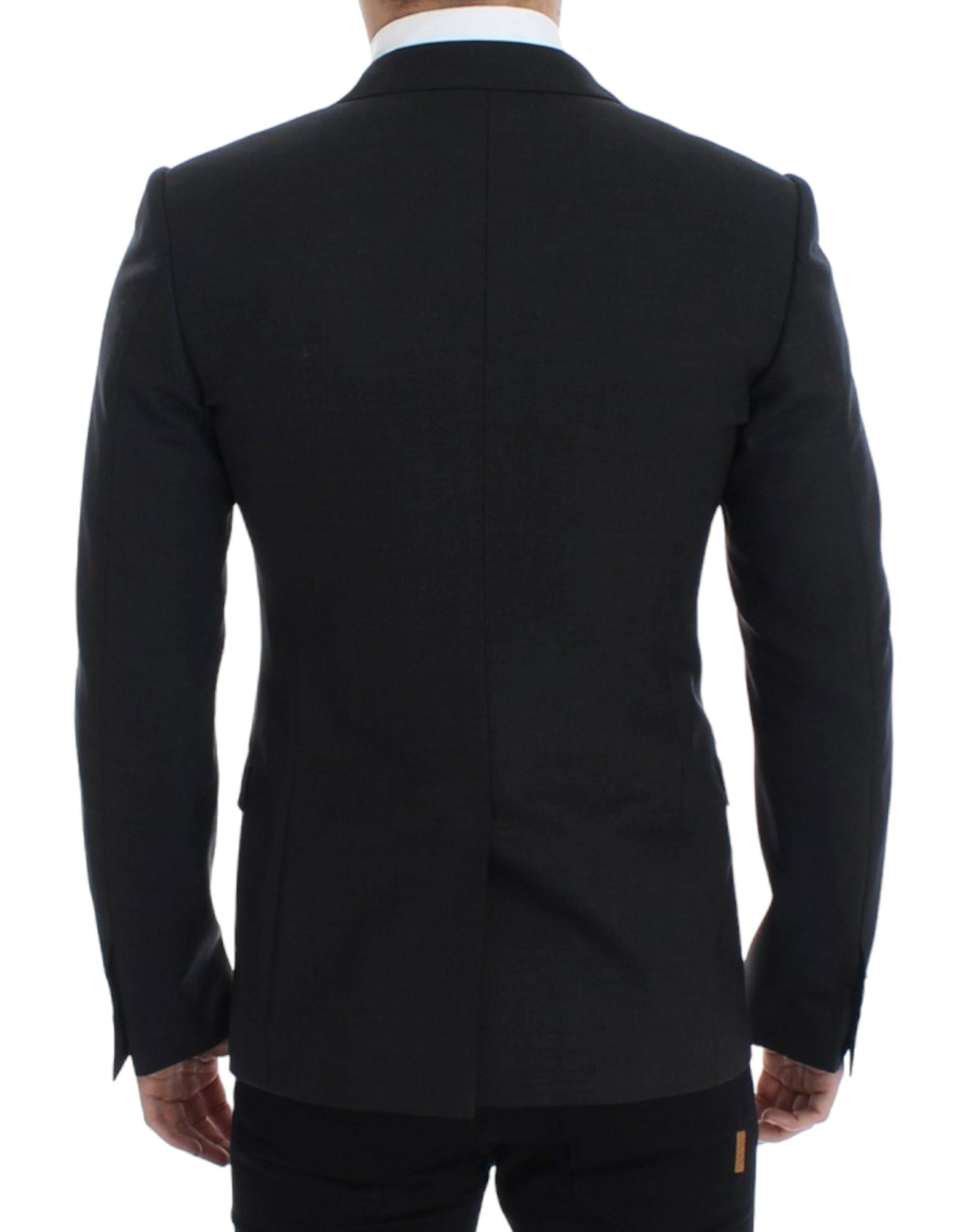 Dolce &amp; Gabbana Sleek Grey Wool Slim Fit Blazer