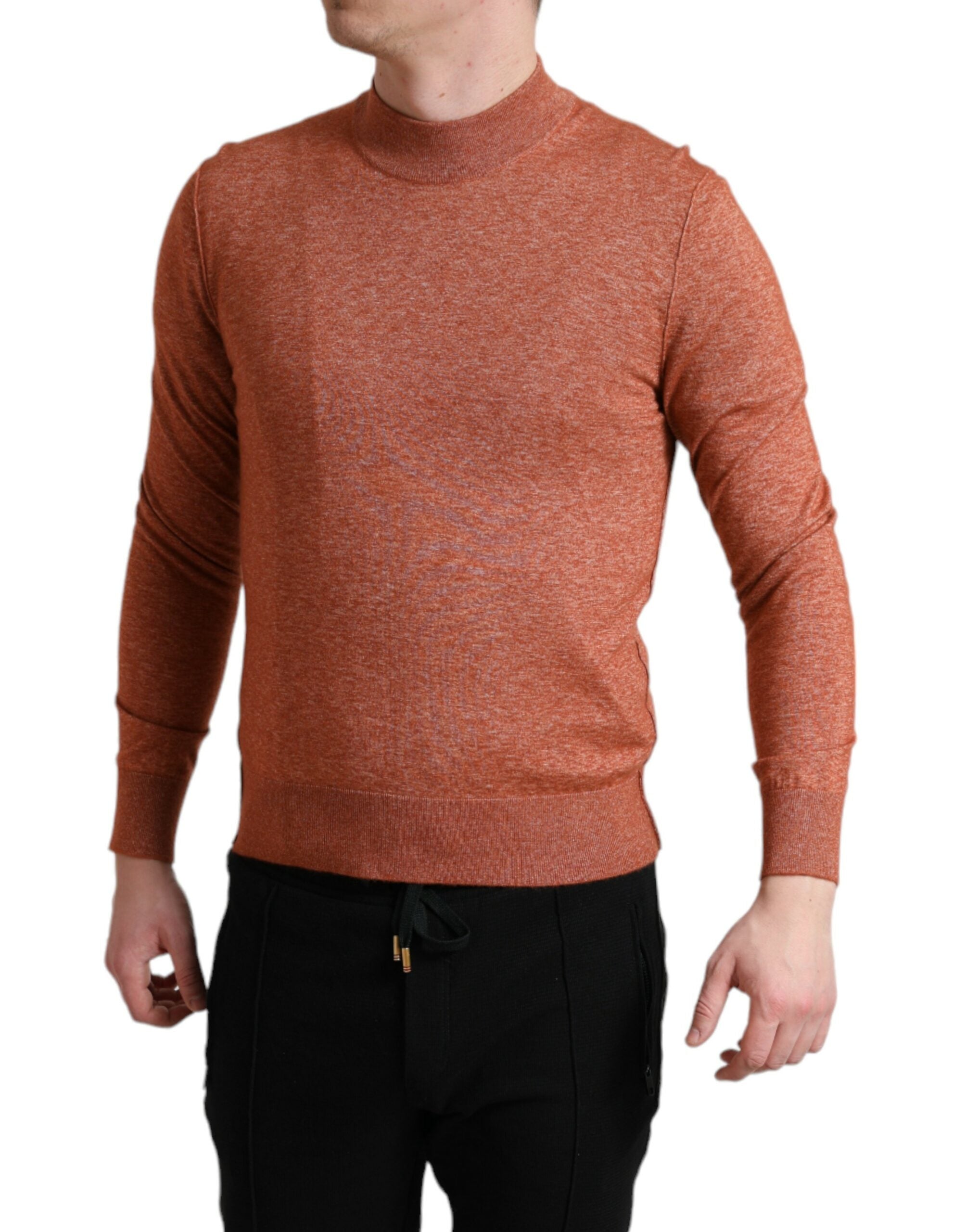 Πουλόβερ Dolce &amp; Gabbana Silk-Cashmere Orange Crew Neck