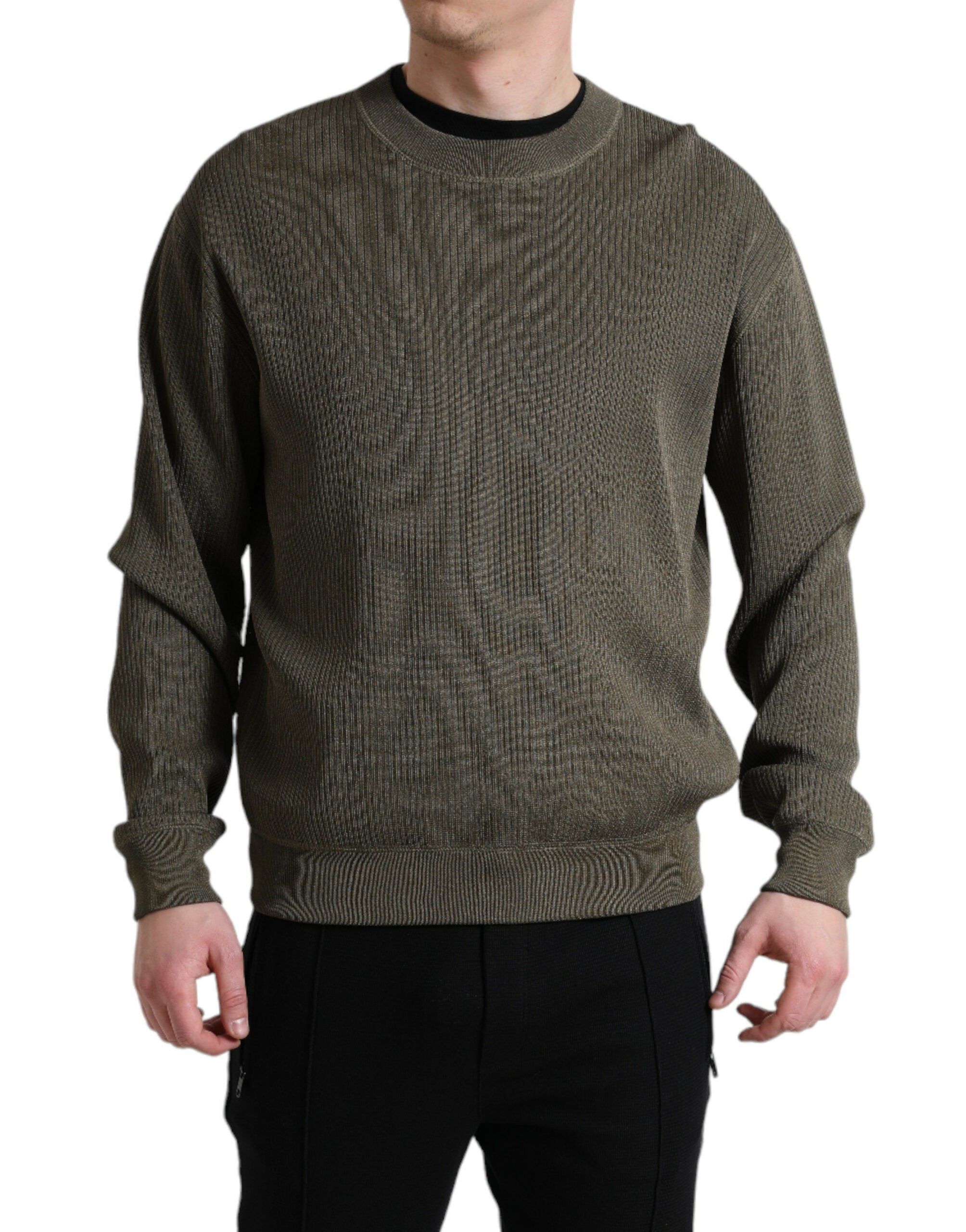 Dolce &amp; Gabbana Elegant Green Crew Neck πουλόβερ