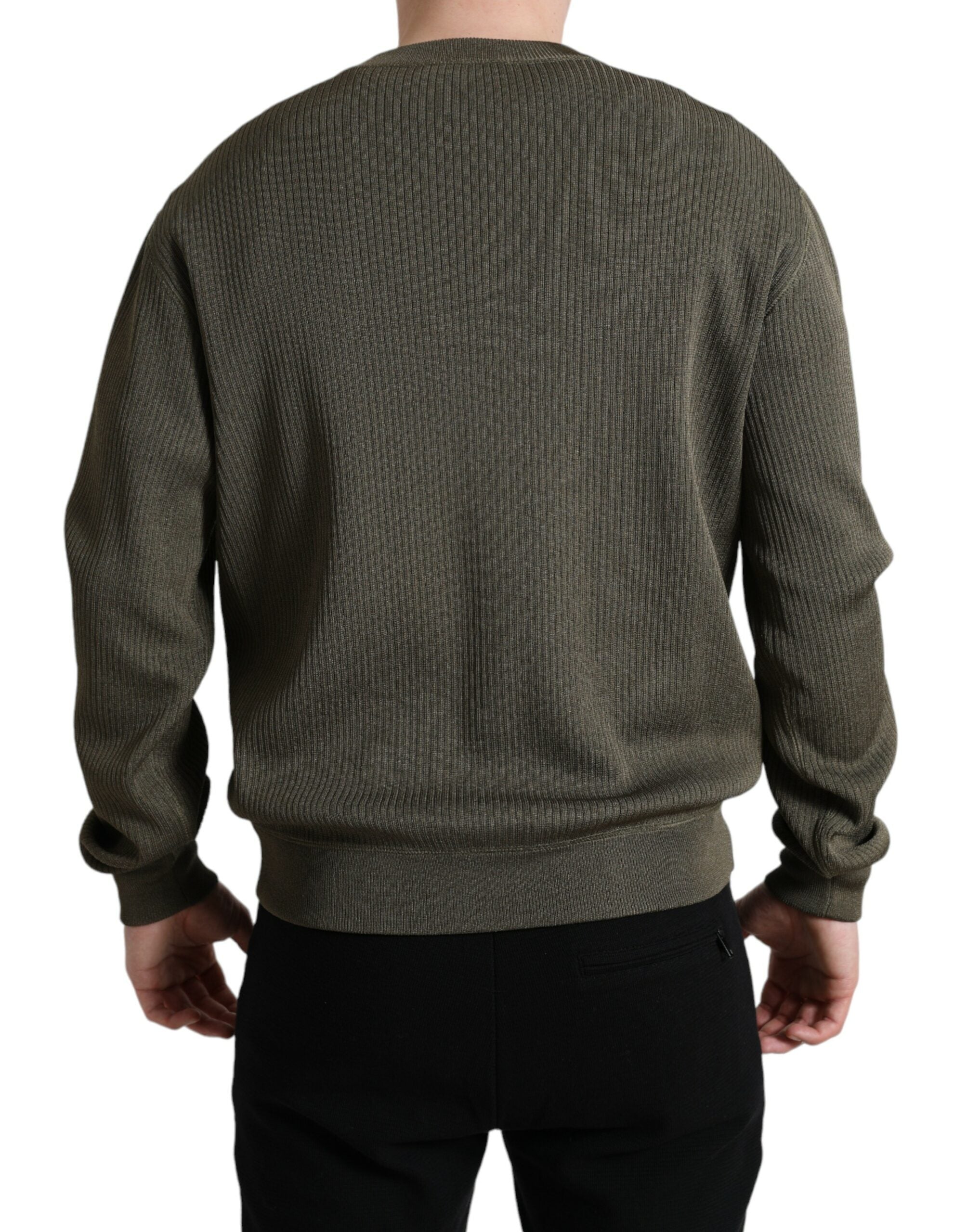 Dolce &amp; Gabbana Elegant Green Crew Neck πουλόβερ