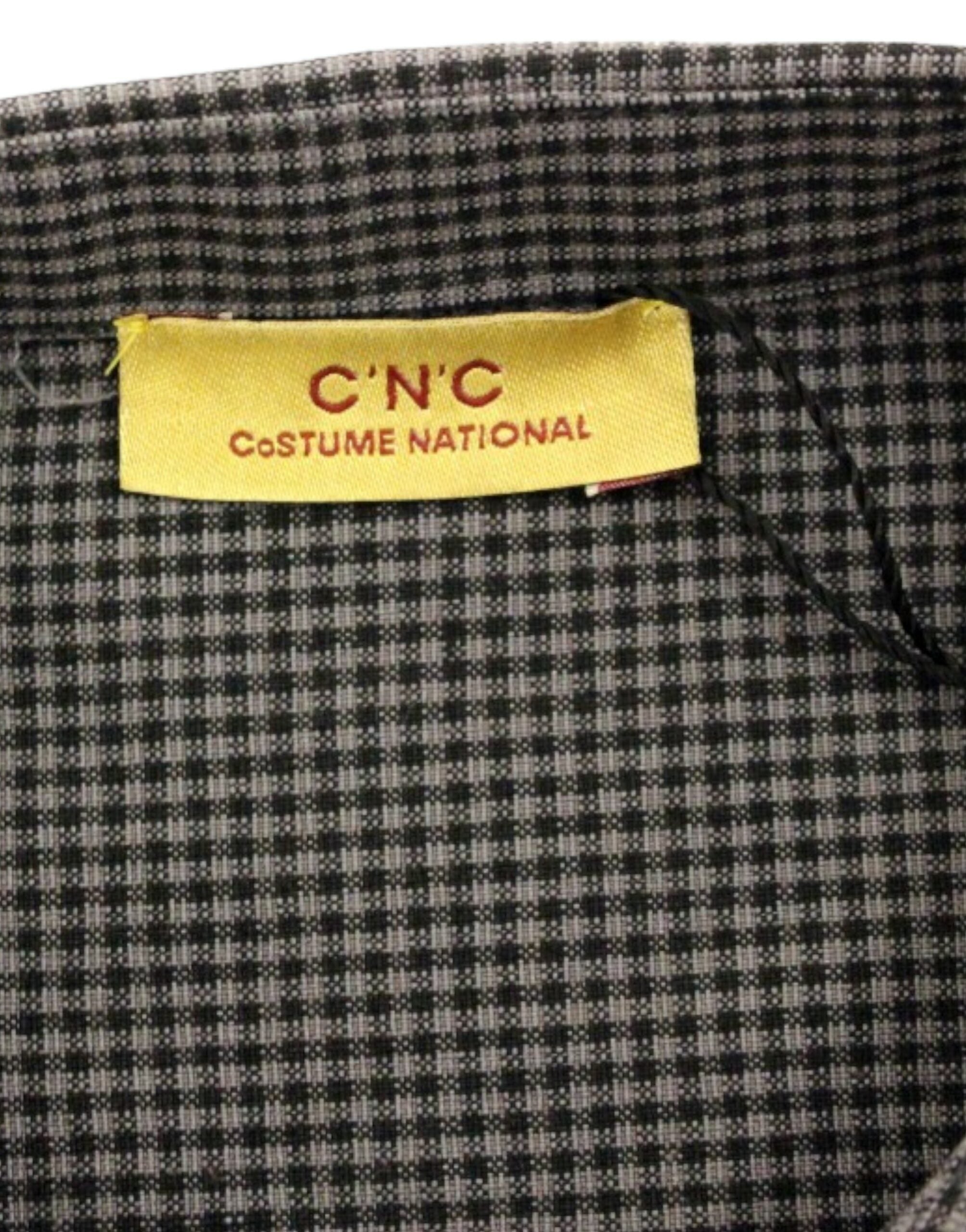 Κοστούμι National Chic Grey Checked Casual Line Blend πουκάμισο