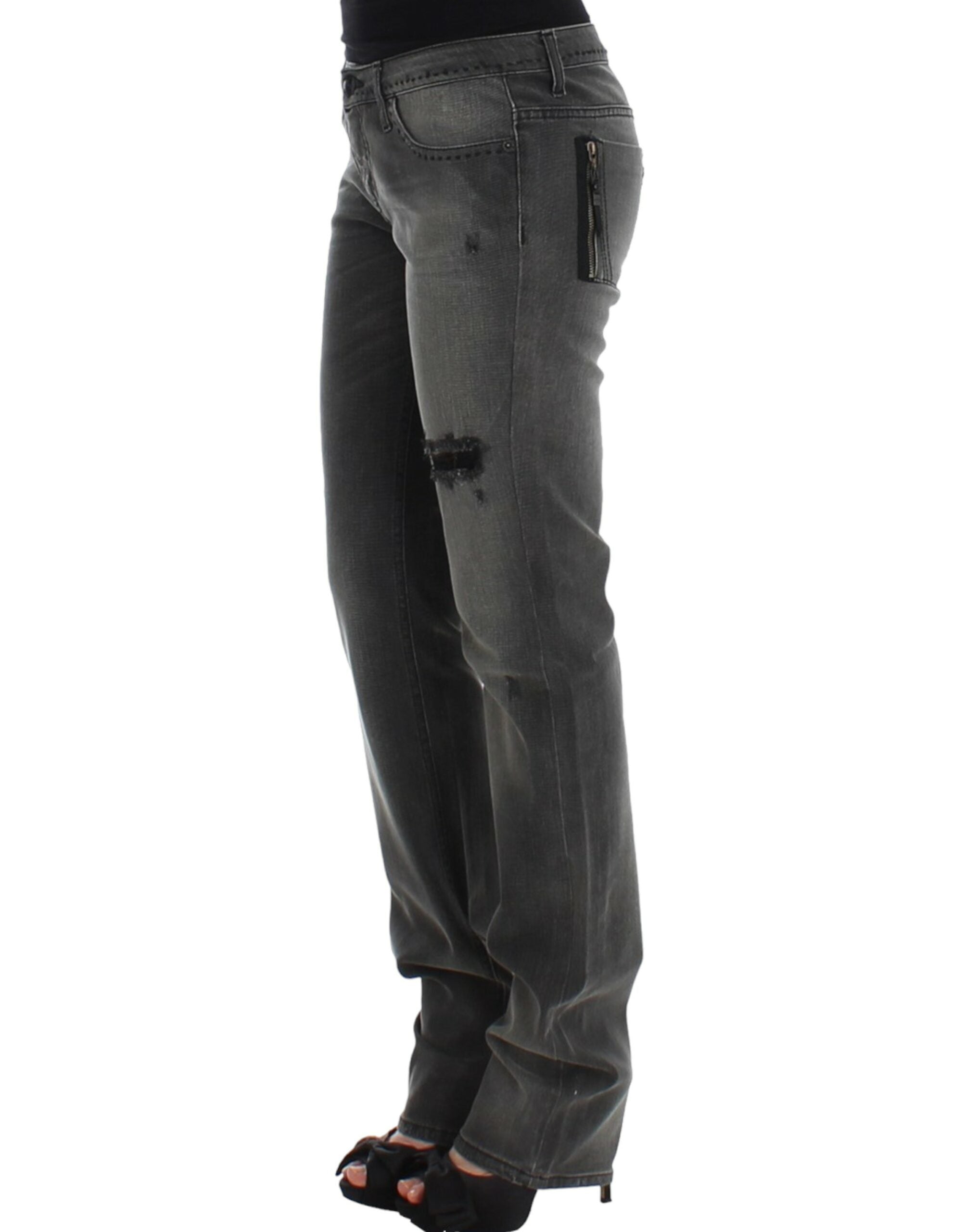 Costume National Chic Gray Straight Leg Denim Delight