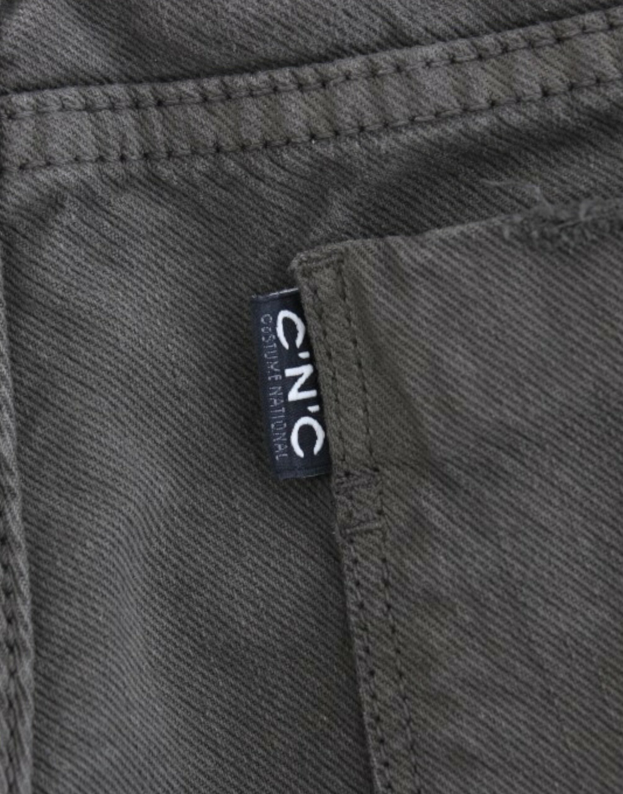 Κοστούμια National Chic Green Slim Leg Designer Jeans