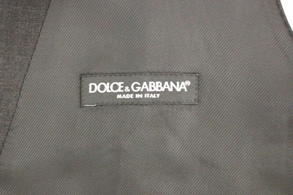 Κομψό γκρι μάλλινο γιλέκο Dolce &amp; Gabbana