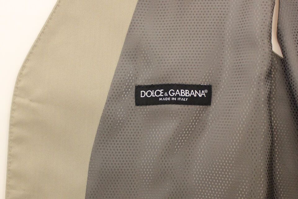 Κομψό μπεζ βαμβακερό γιλέκο Dolce &amp; Gabbana