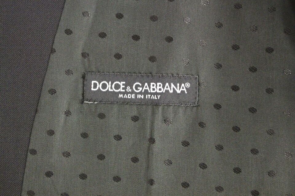 Κομψό μαύρο μάλλινο επίσημο γιλέκο Dolce &amp; Gabbana