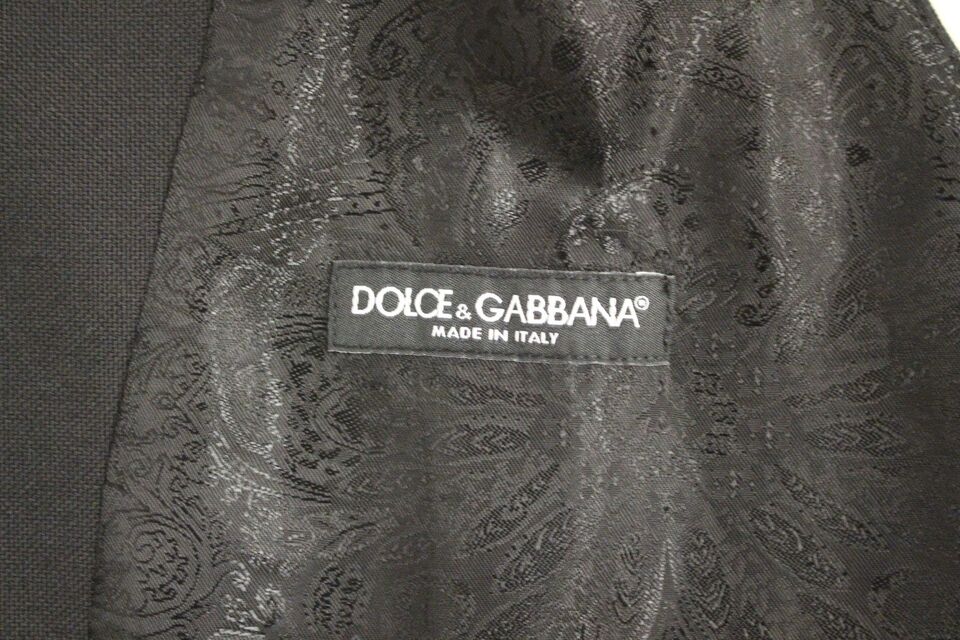 Κομψό μαύρο μάλλινο γιλέκο Dolce &amp; Gabbana