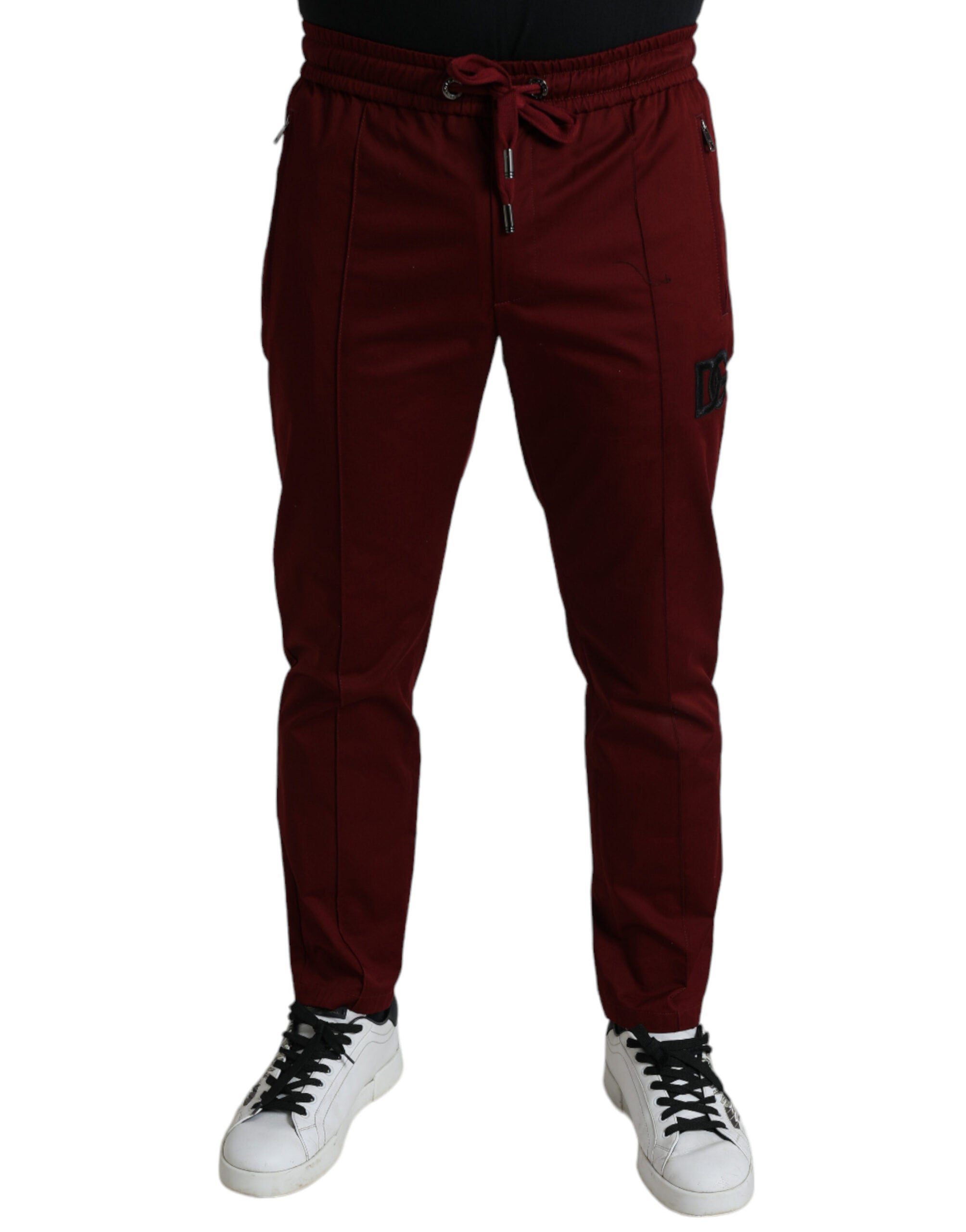 Παντελόνι Jogger από βαμβάκι Dolce &amp; Gabbana Maroon