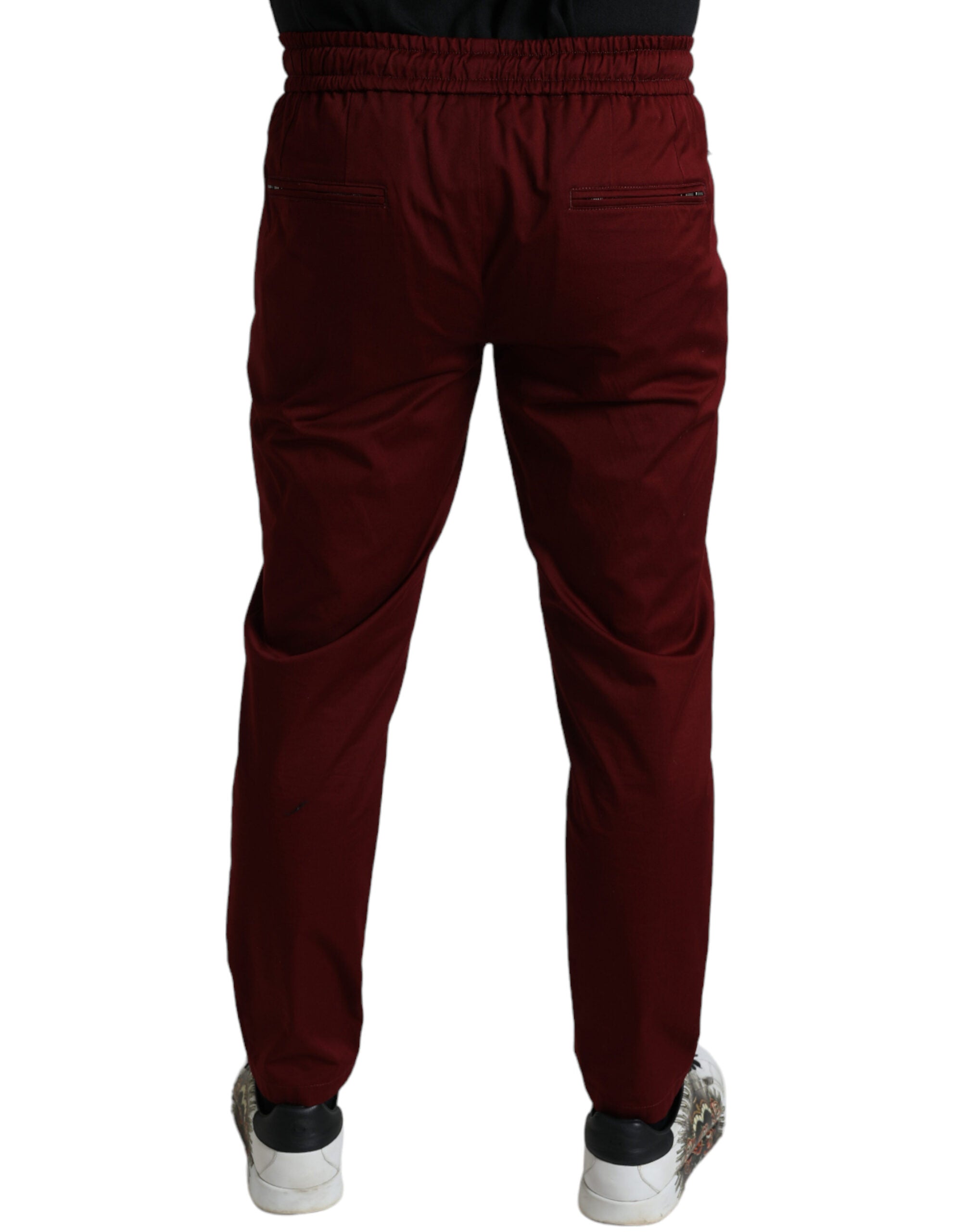 Παντελόνι Jogger από βαμβάκι Dolce &amp; Gabbana Maroon