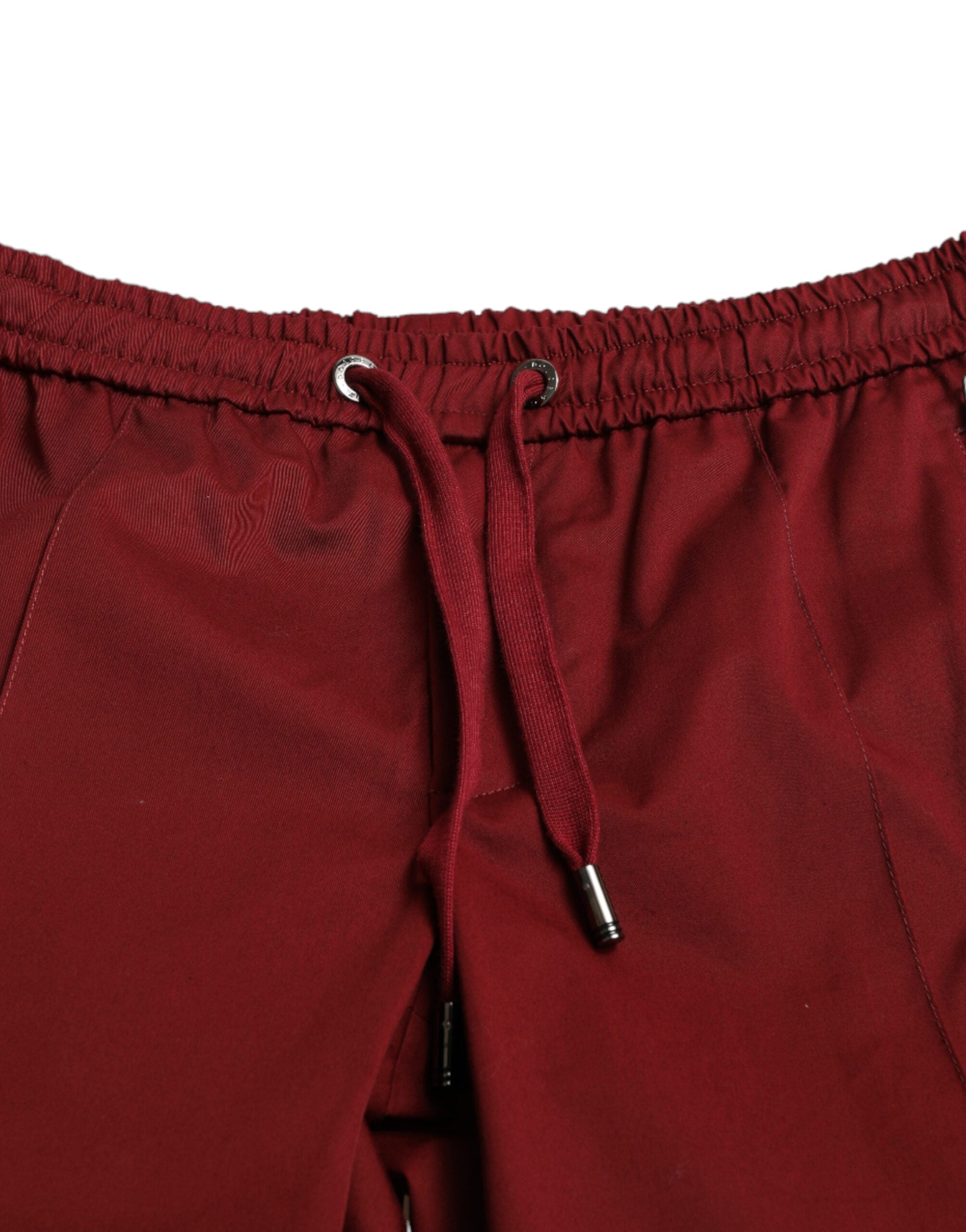 Παντελόνι Jogger από βαμβάκι Dolce &amp; Gabbana Maroon