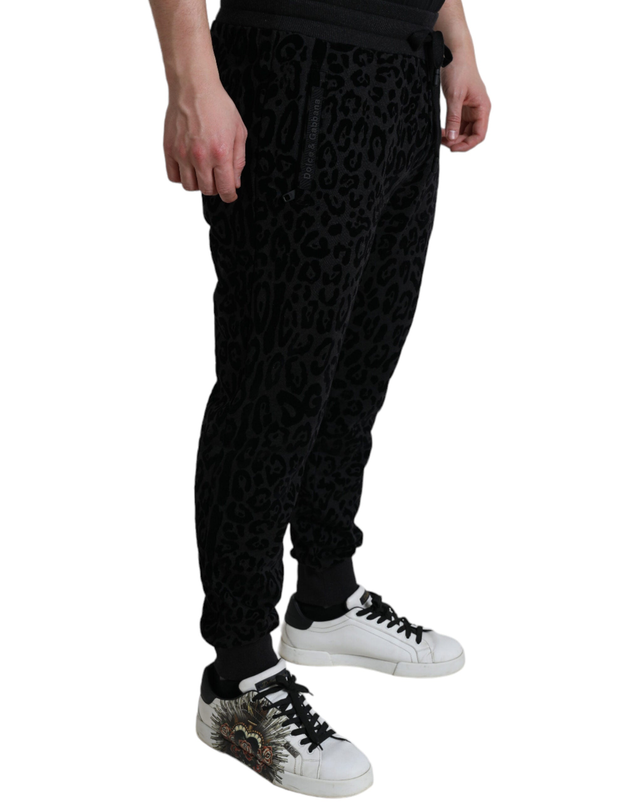 Dolce &amp; Gabbana Elegant Leopard Joggers for Men