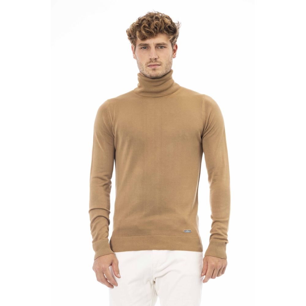 Πουλόβερ Baldinini Trend Beige Modal-Cashmere Turtleneck