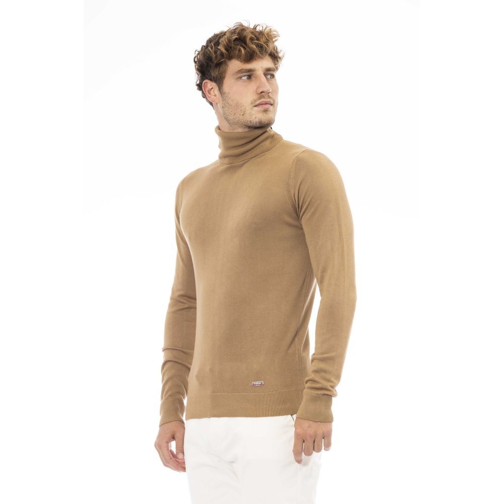 Πουλόβερ Baldinini Trend Beige Modal-Cashmere Turtleneck