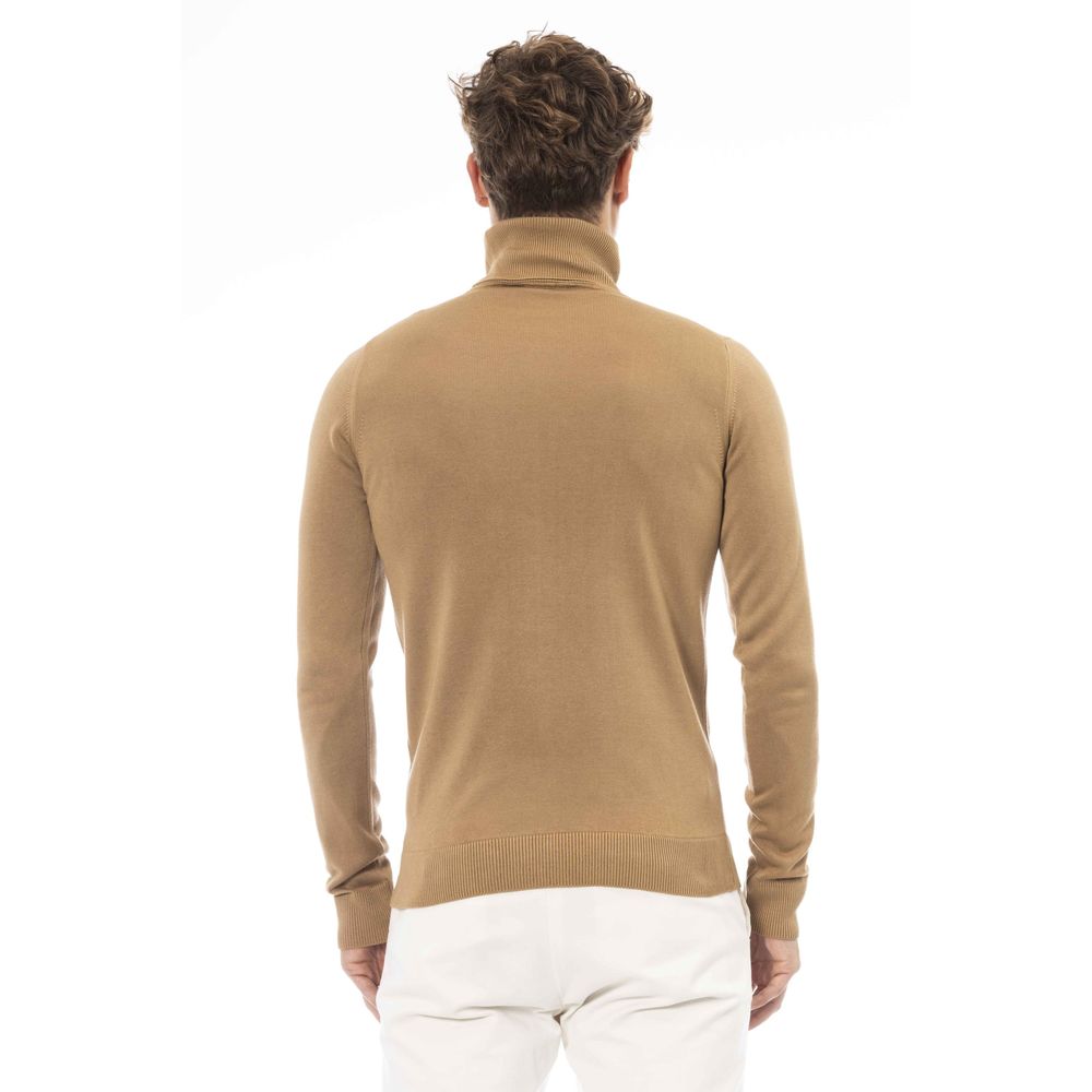 Πουλόβερ Baldinini Trend Beige Modal-Cashmere Turtleneck