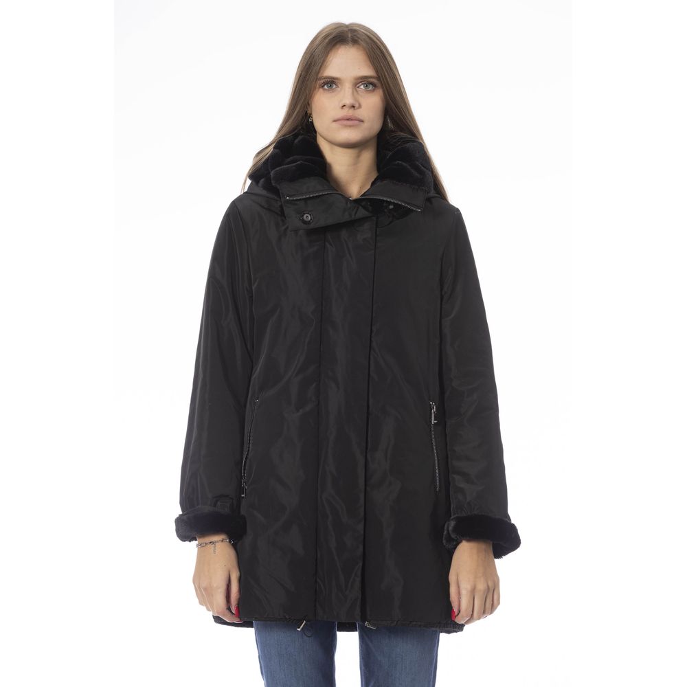 Baldinini Trend Reversible Hooded Black Jacket - Κομψό και ευέλικτο