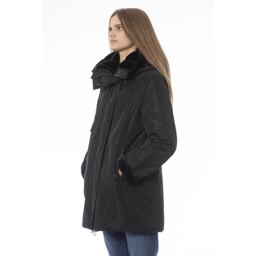 Baldinini Trend Reversible Hooded Black Jacket - Κομψό και ευέλικτο