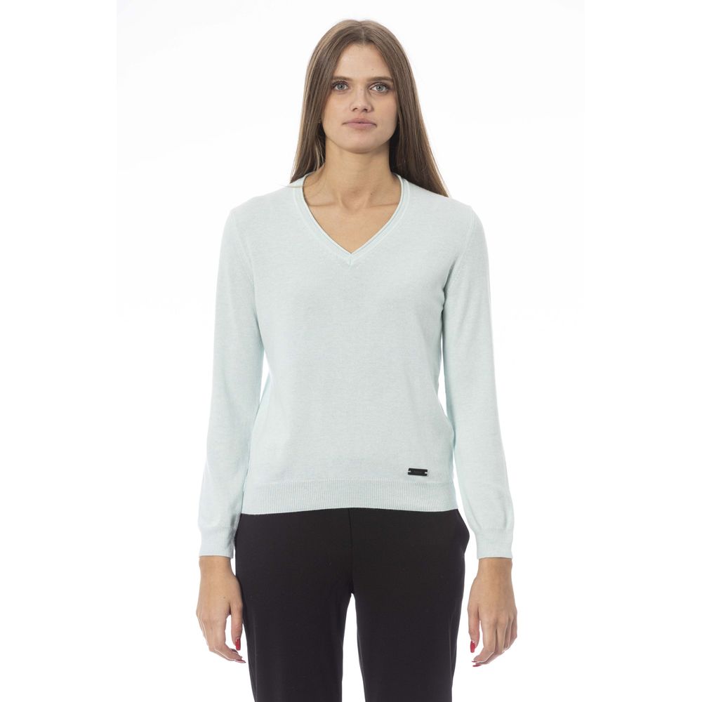 Baldinini Trend Light Blue Polyamide Women Sweater