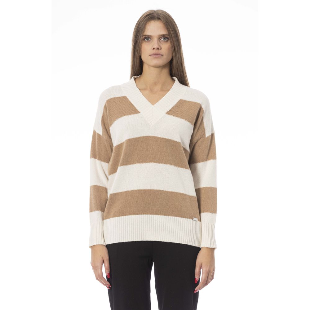 Baldinini Trend Beige Wool Women Sweater