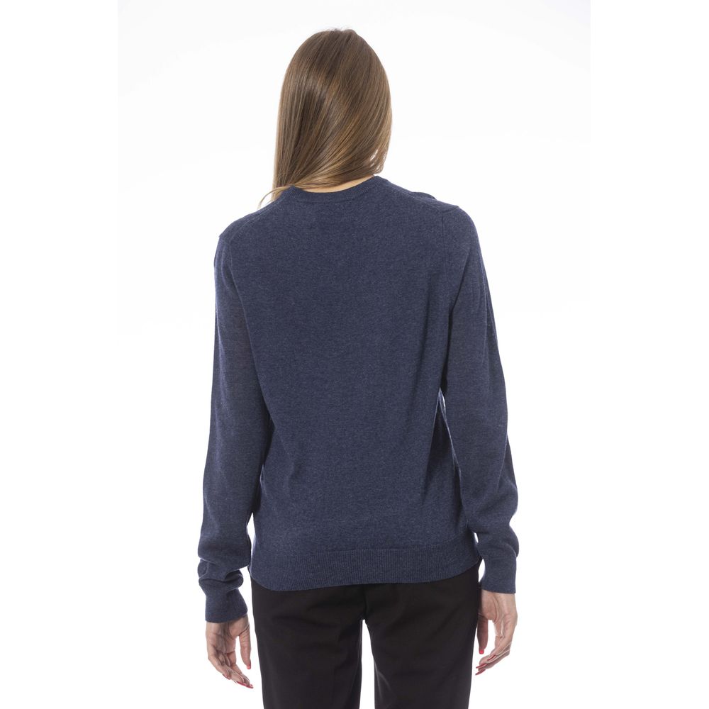 Baldinini Trend Blue Wool Women Sweater