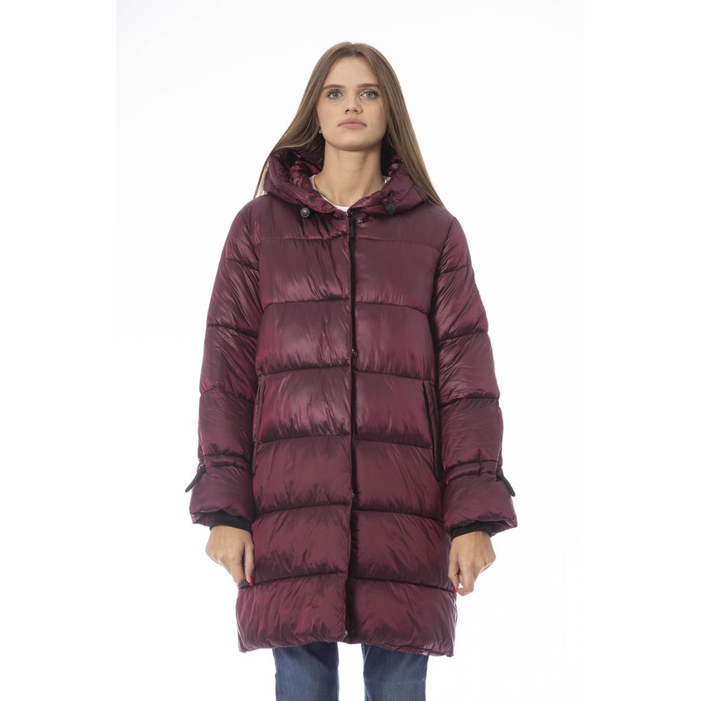 Baldinini Trend Κομψό Μπορντό Long Down Jacket