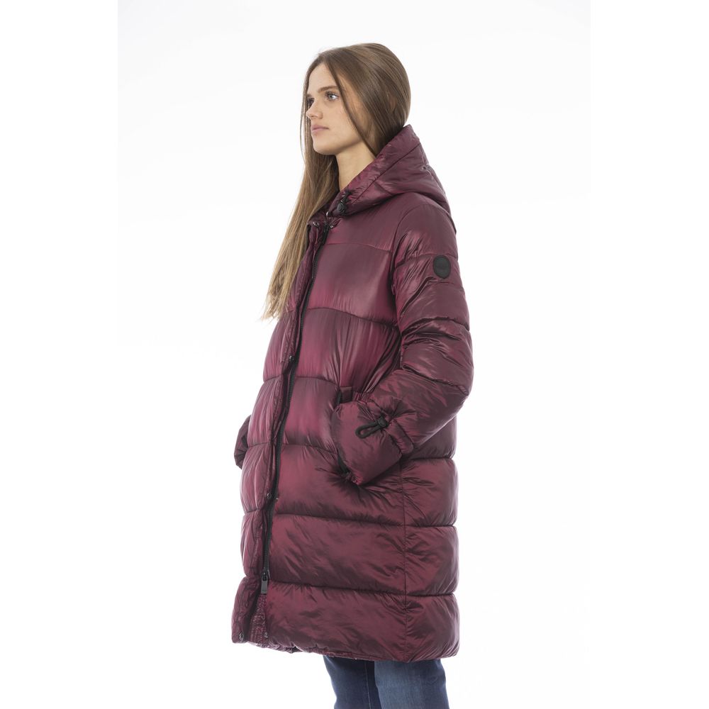 Baldinini Trend Κομψό Μπορντό Long Down Jacket