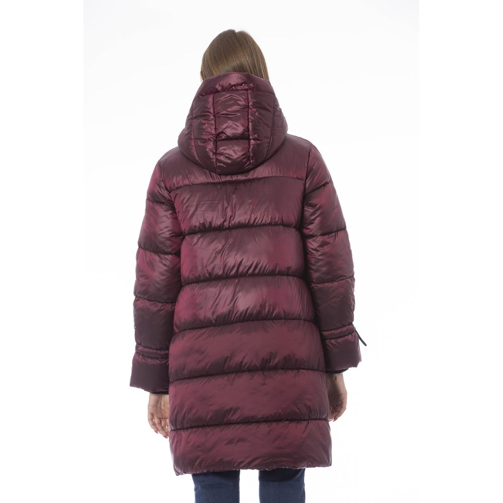 Baldinini Trend Κομψό Μπορντό Long Down Jacket