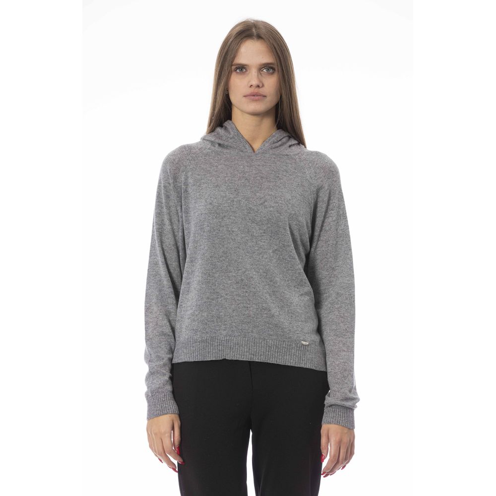 Baldinini Trend Gray Wool Women Sweater