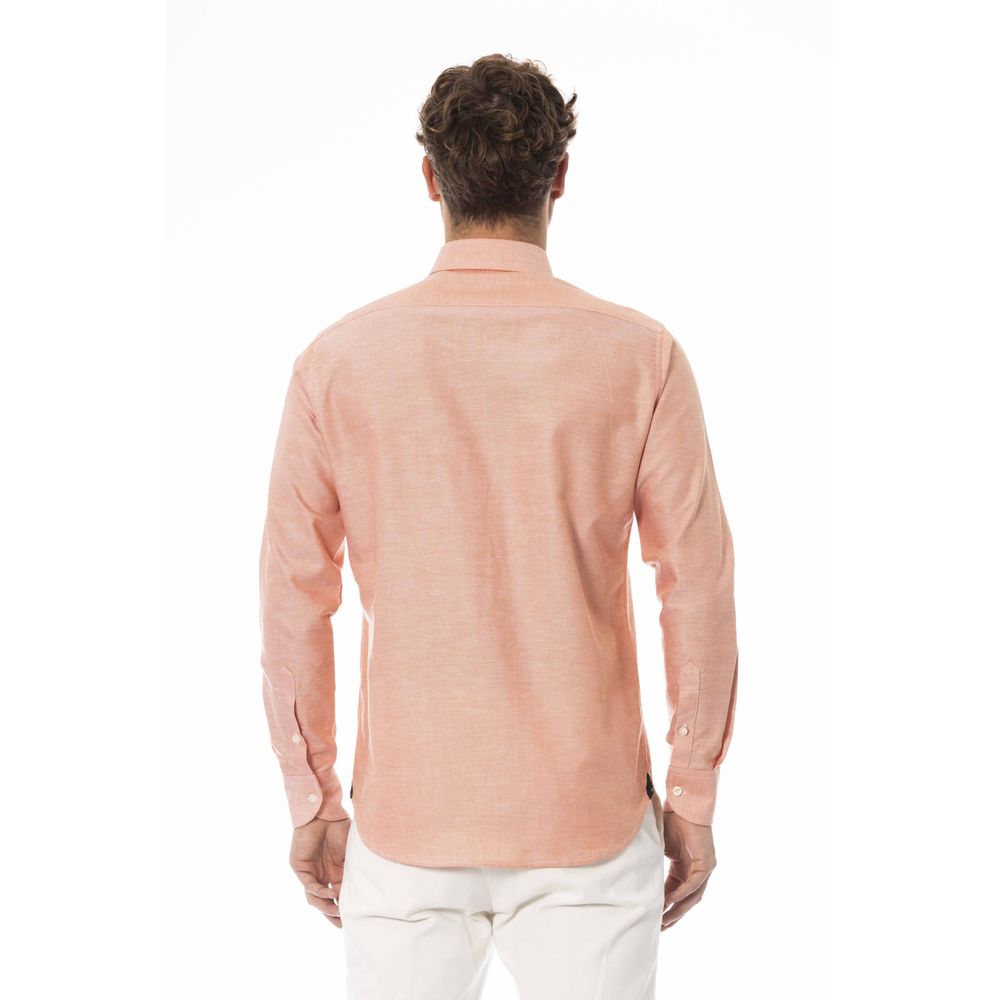 Baldinini Trend Orange Cotton Men Shirt