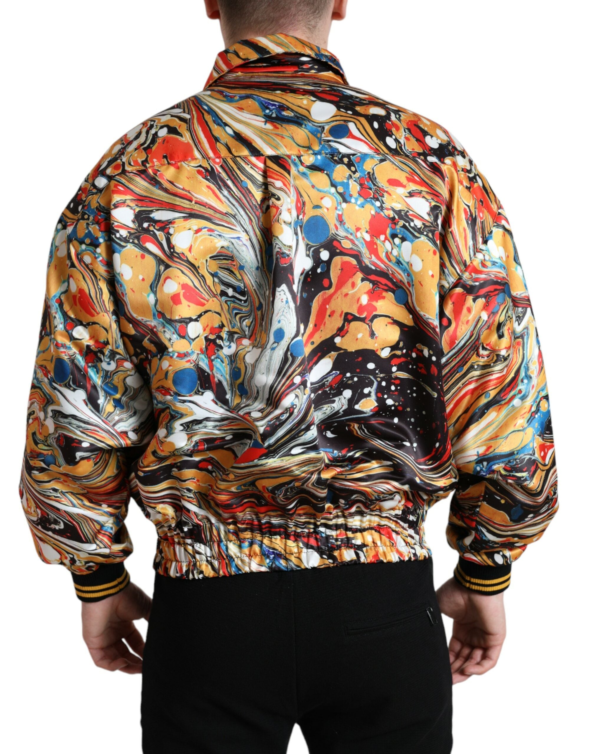 Dolce &amp; Gabbana Colorful Abstract Bomber Jacket