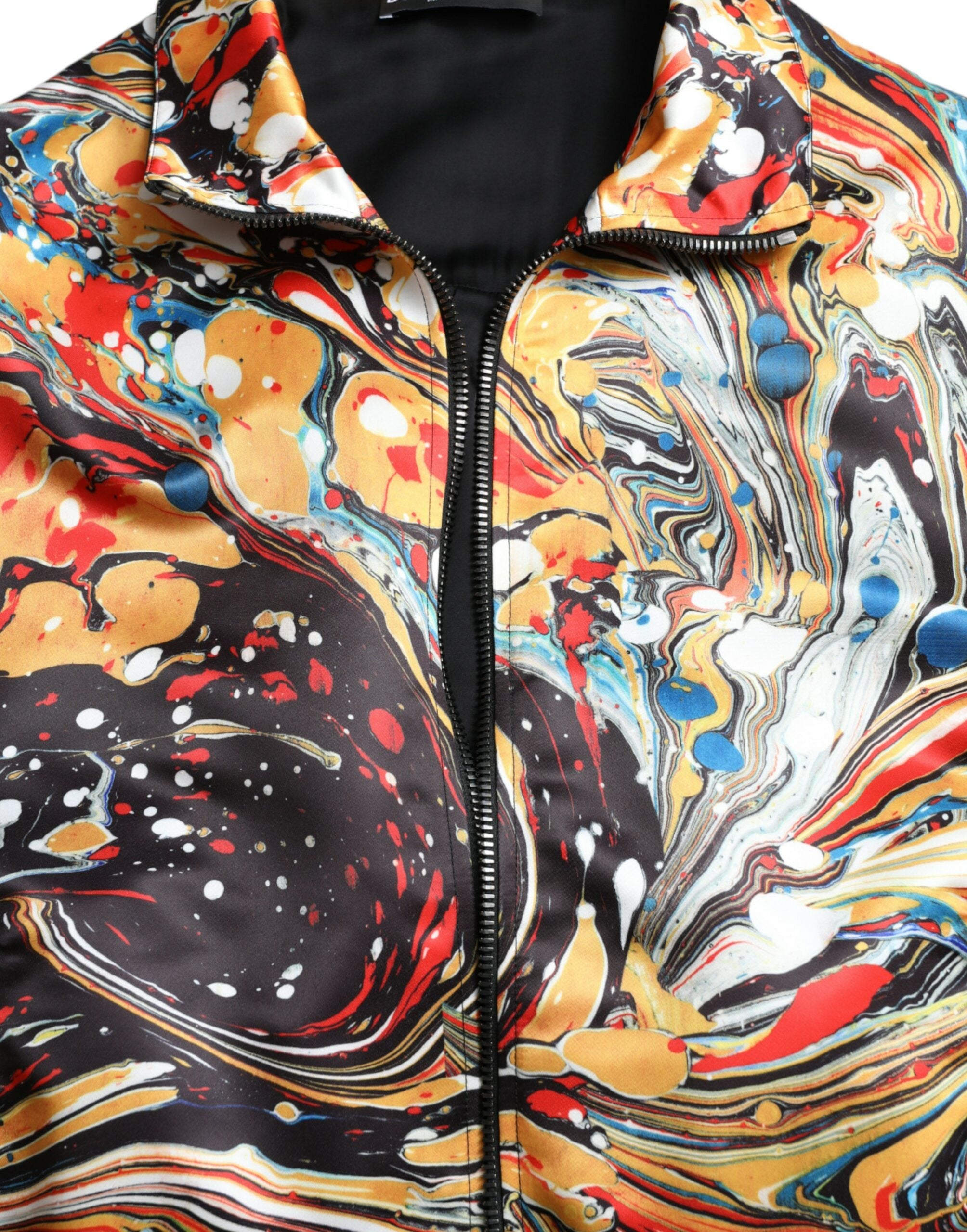 Dolce &amp; Gabbana Colorful Abstract Bomber Jacket