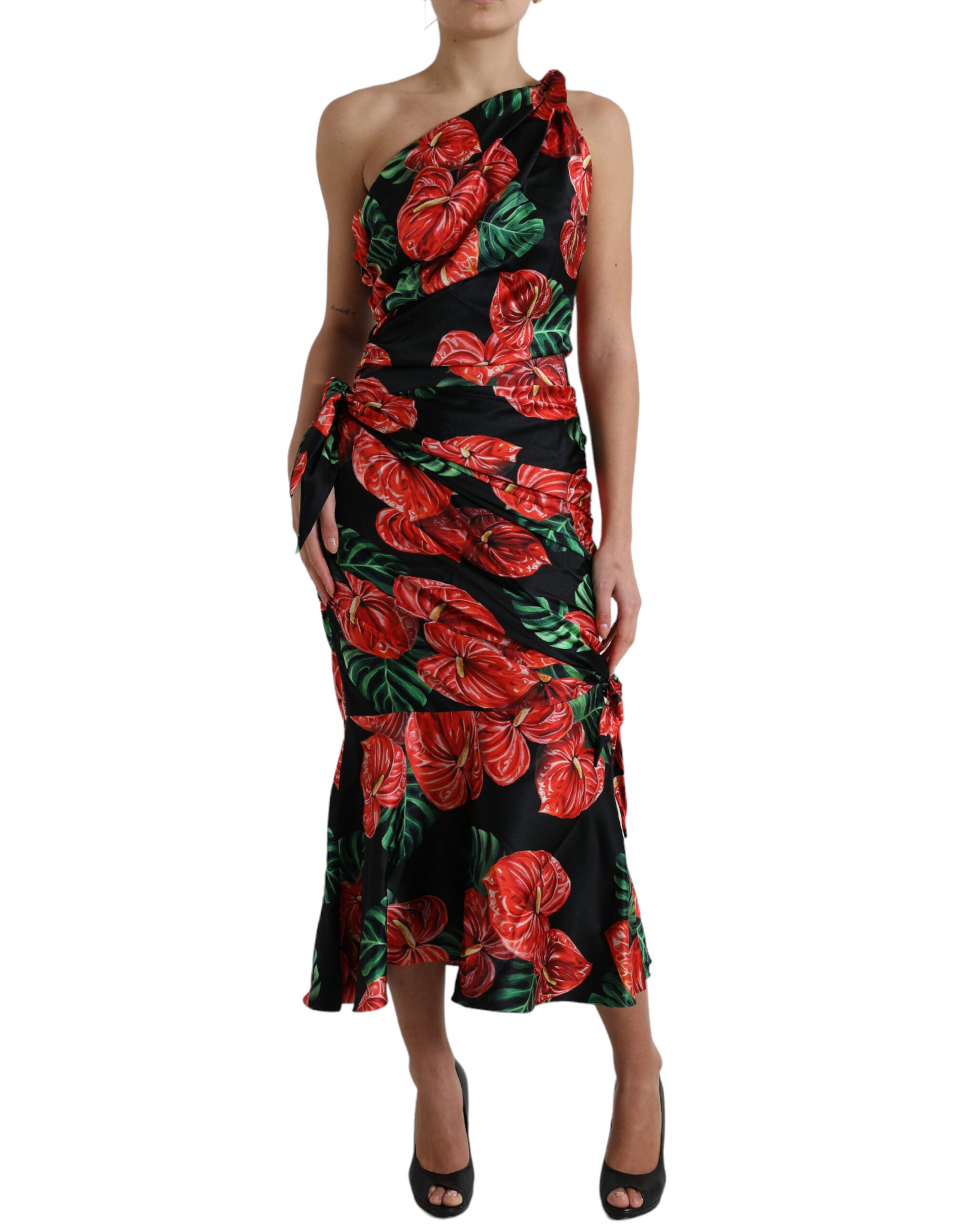 Φόρεμα Dolce &amp; Gabbana Tropical Elegance Silk Draped