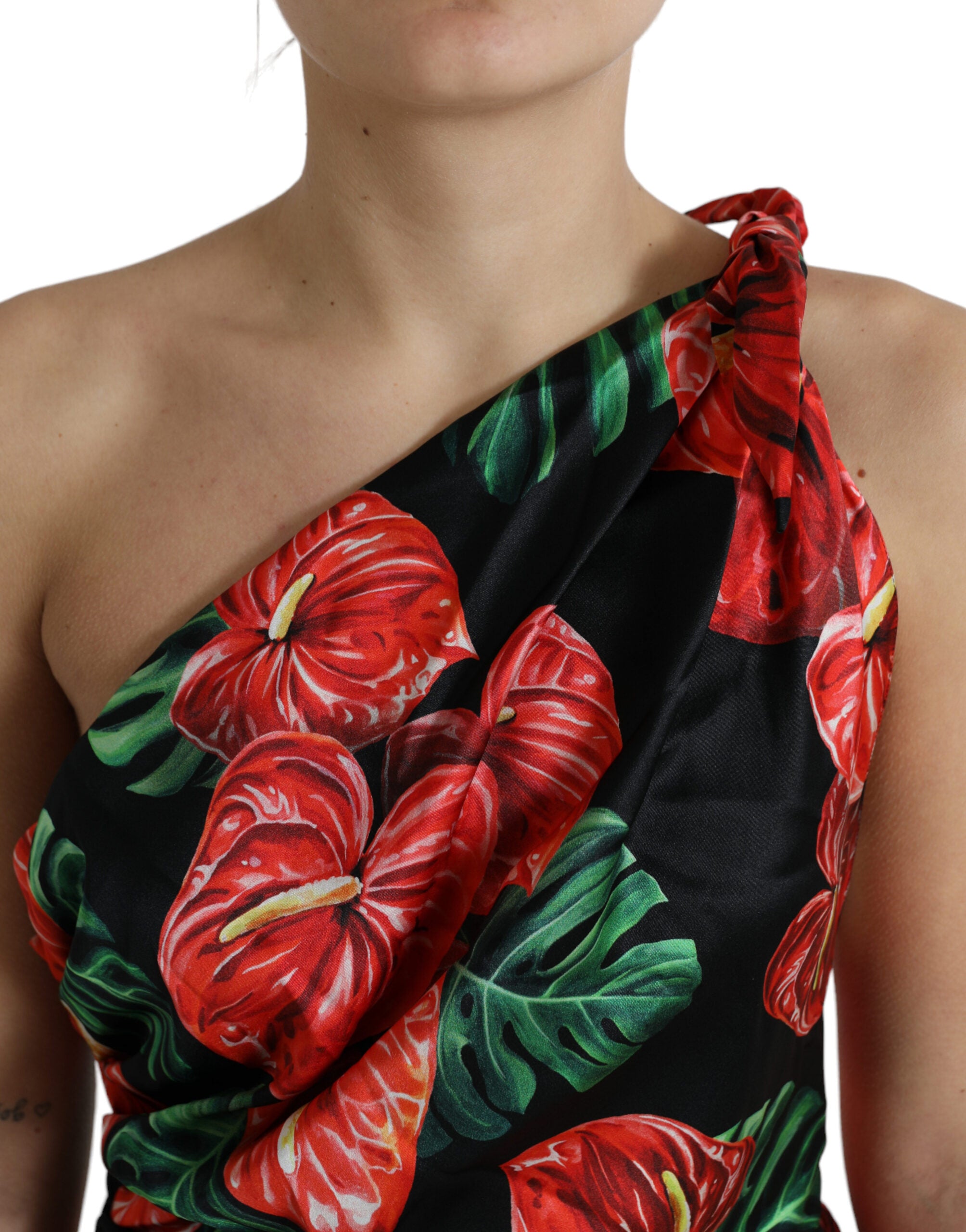 Φόρεμα Dolce &amp; Gabbana Tropical Elegance Silk Draped