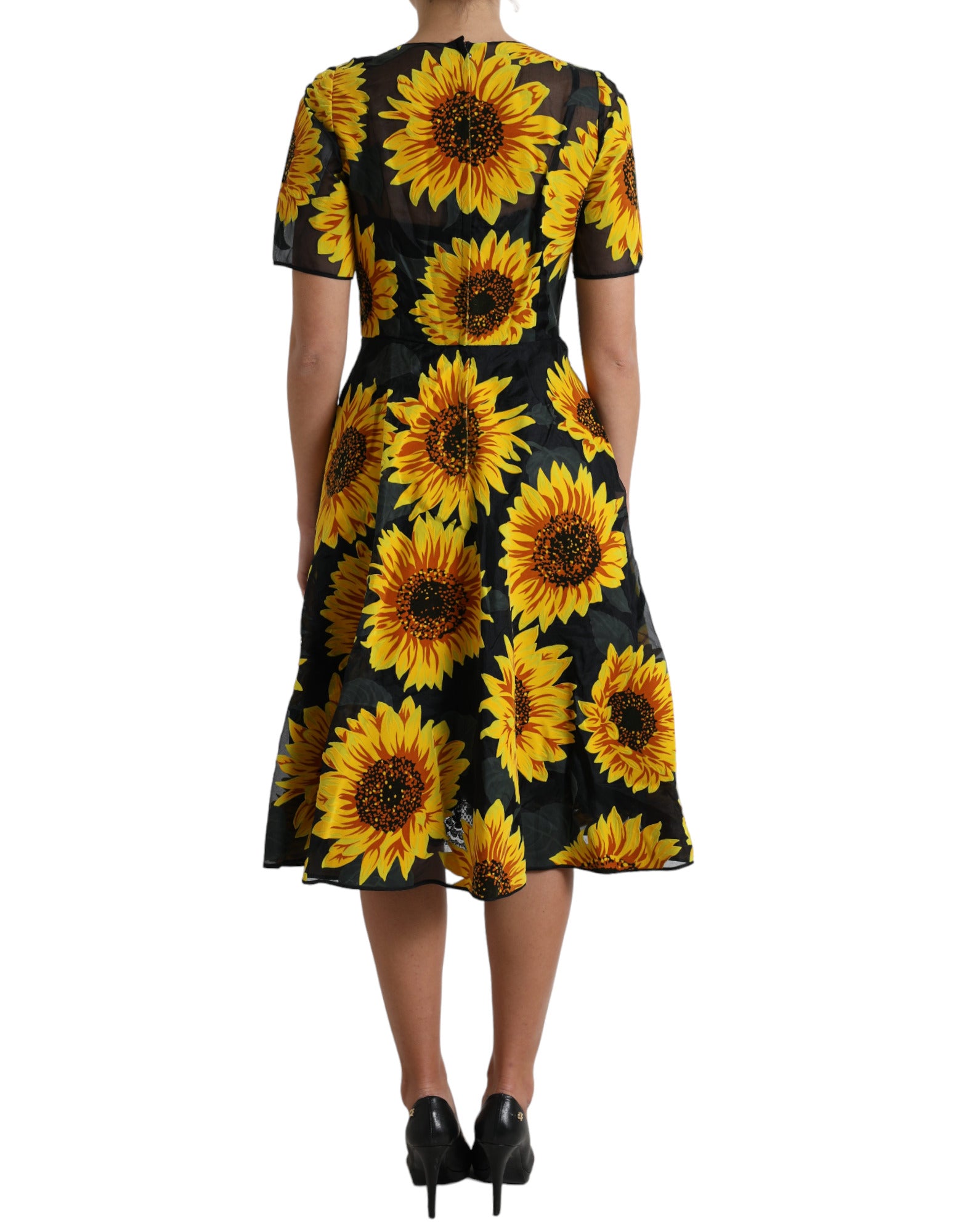 Dolce &amp; Gabbana Summery Sunflower A-Line Midi φόρεμα