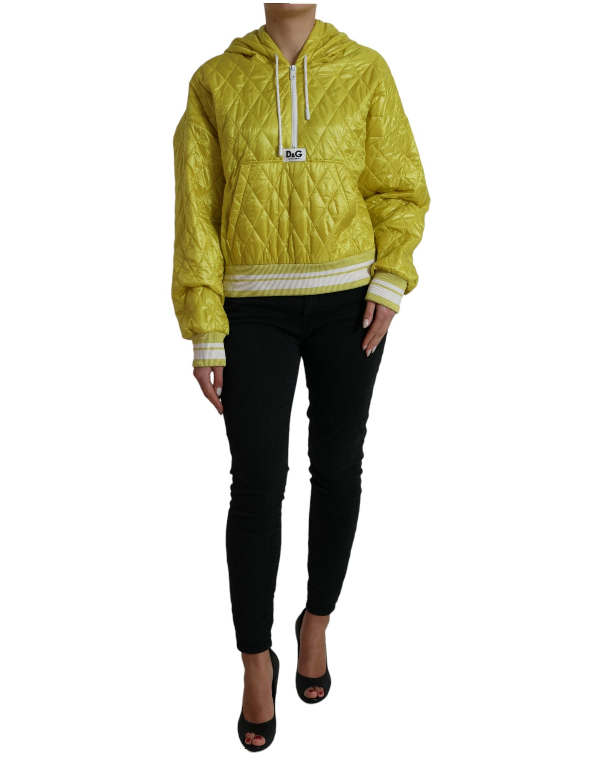 Dolce &amp; Gabbana Radiant Yellow Hooded Jacket