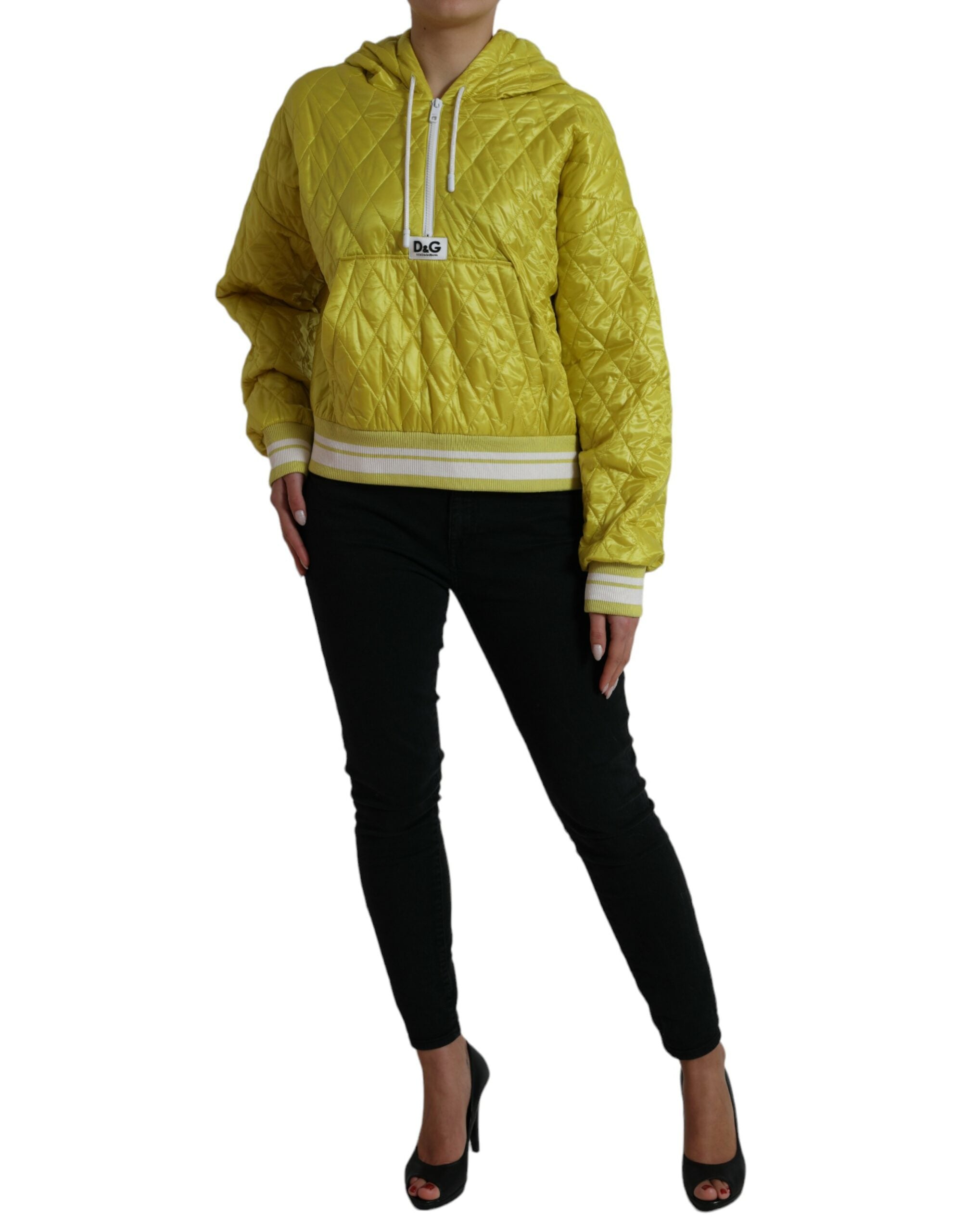 Dolce &amp; Gabbana Radiant Yellow Hooded Jacket