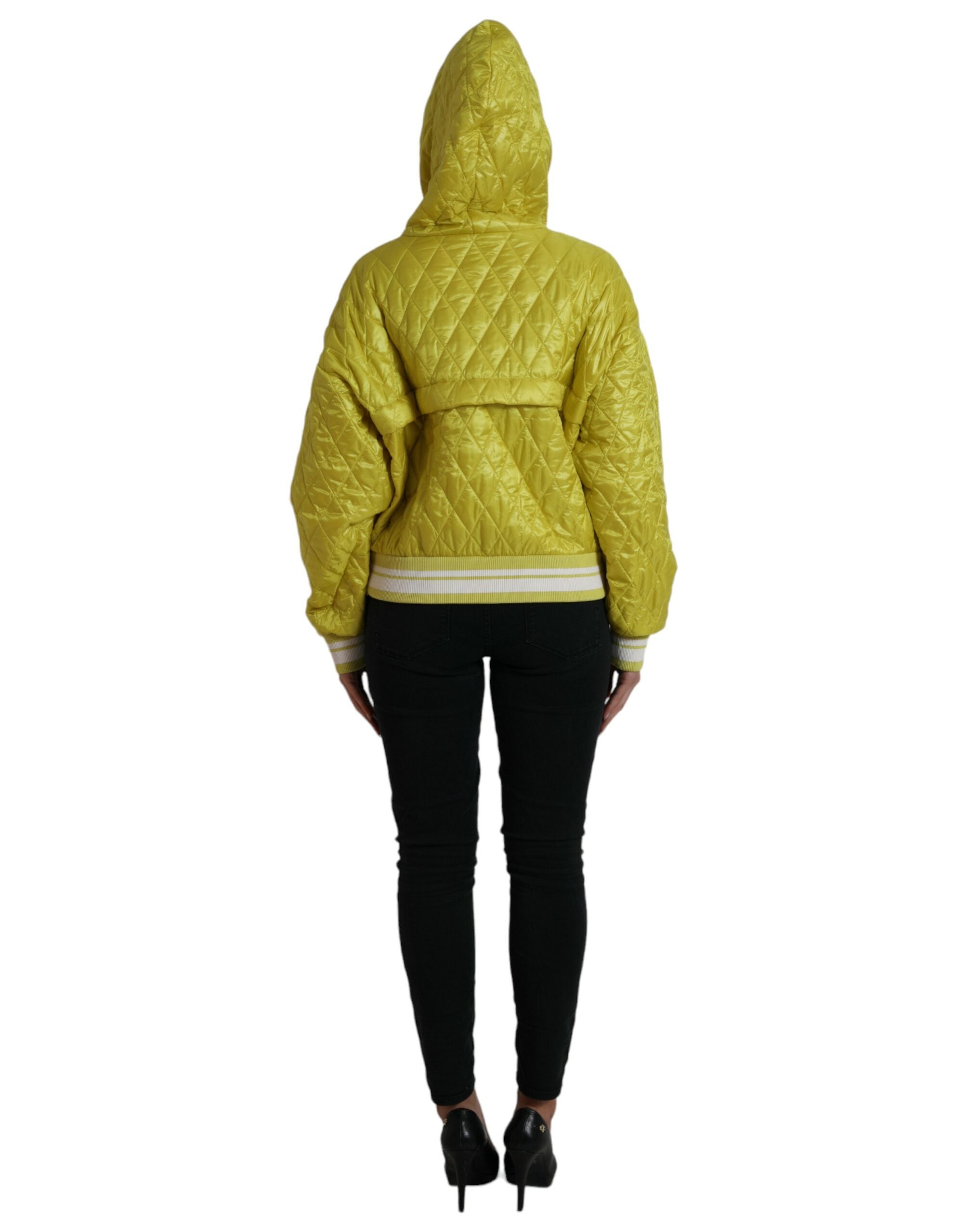 Dolce &amp; Gabbana Radiant Yellow Hooded Jacket