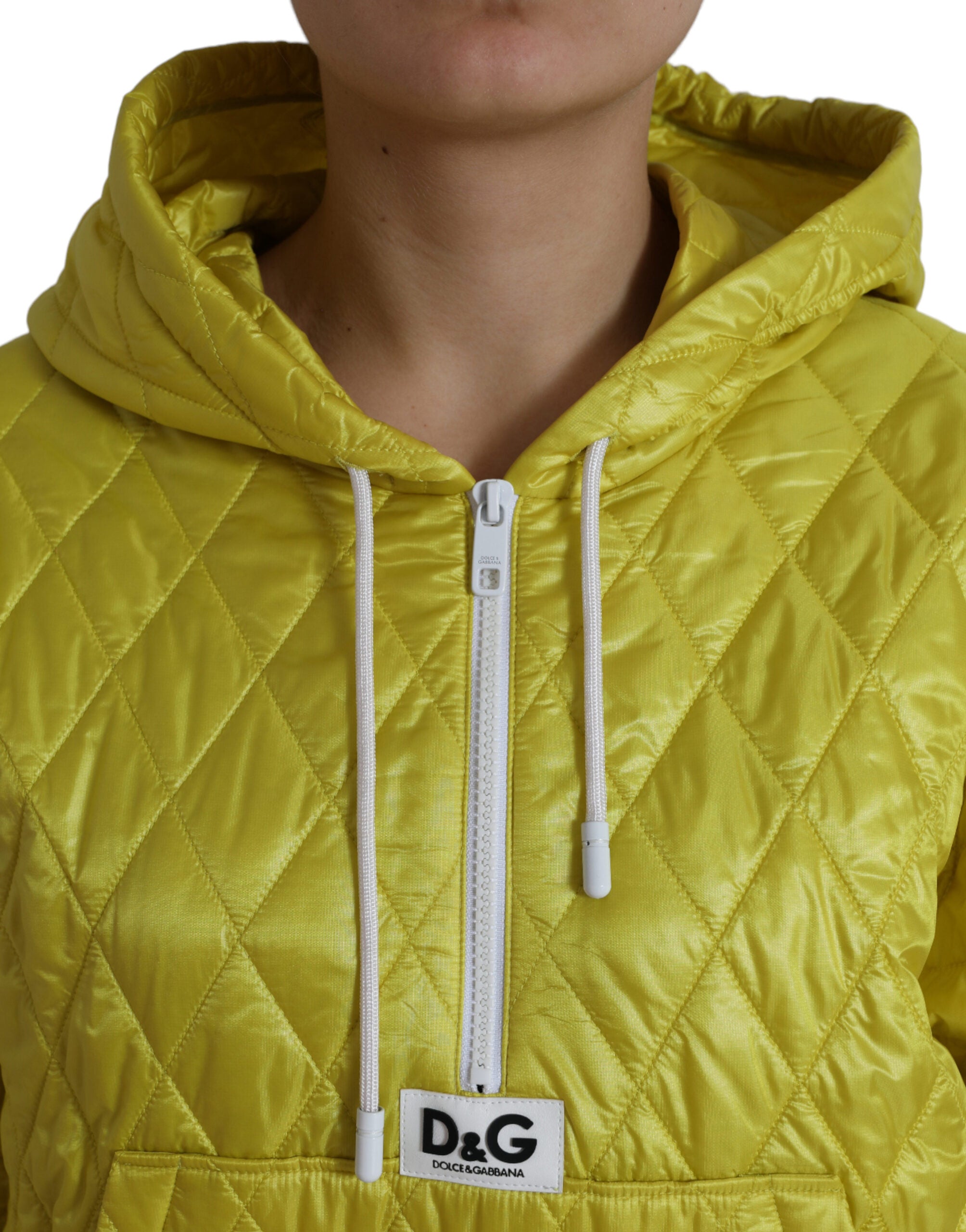 Dolce &amp; Gabbana Radiant Yellow Hooded Jacket