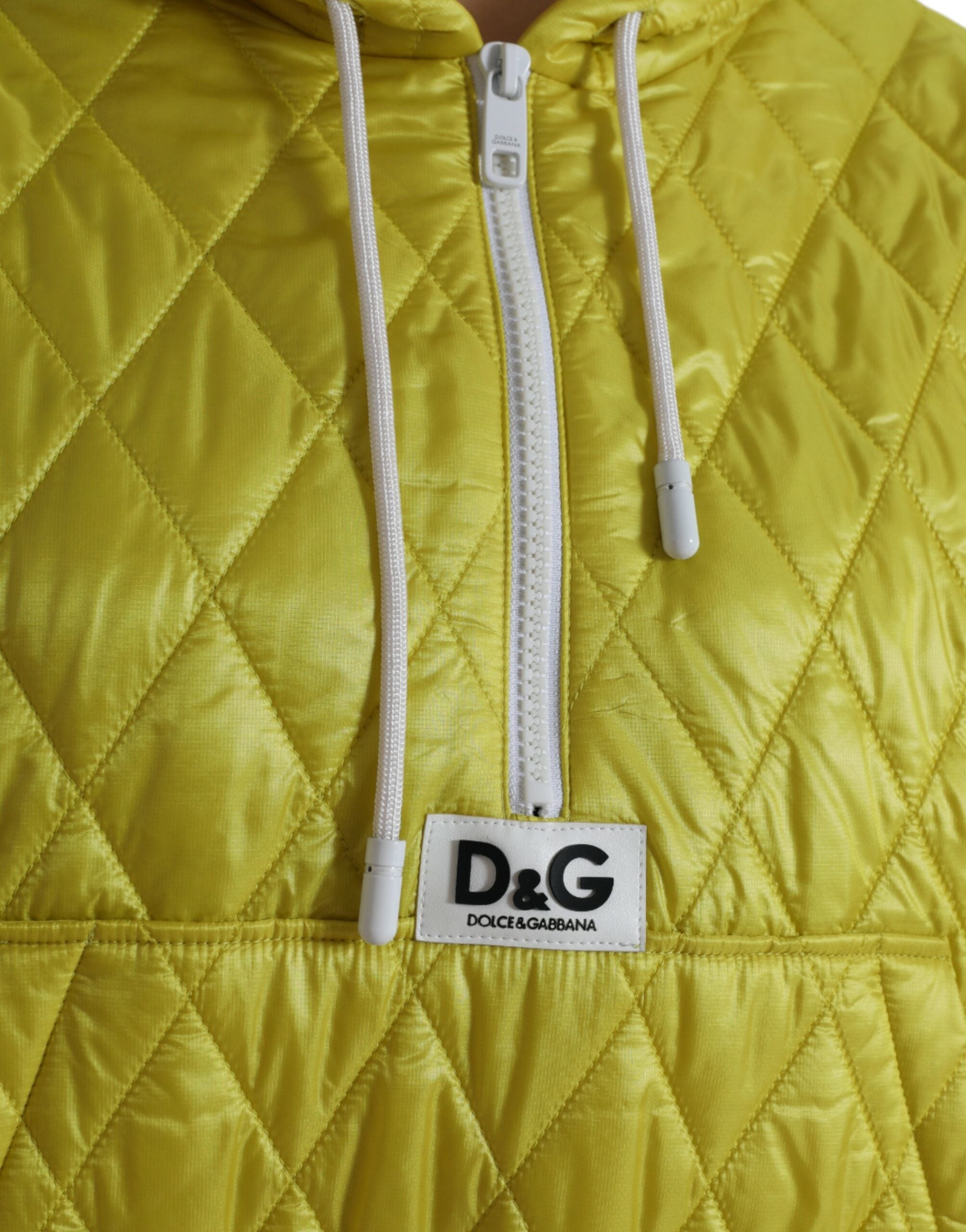 Dolce &amp; Gabbana Radiant Yellow Hooded Jacket