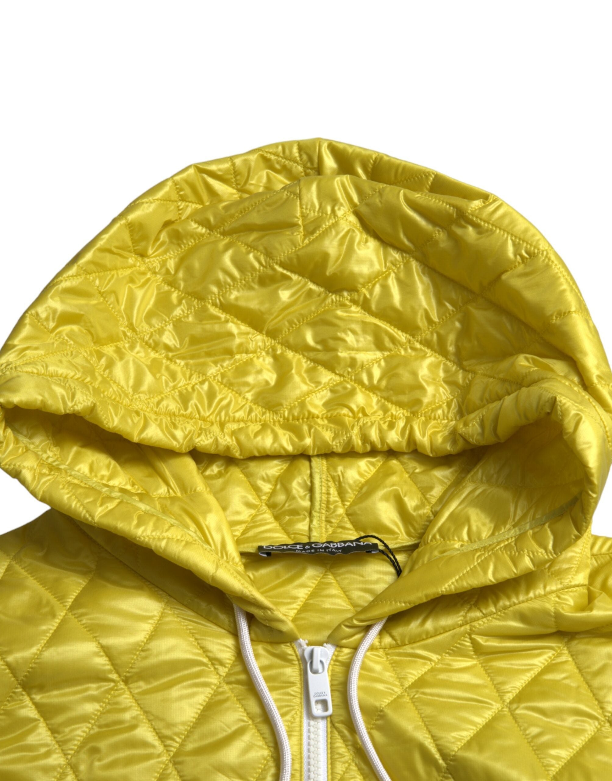 Dolce &amp; Gabbana Radiant Yellow Hooded Jacket