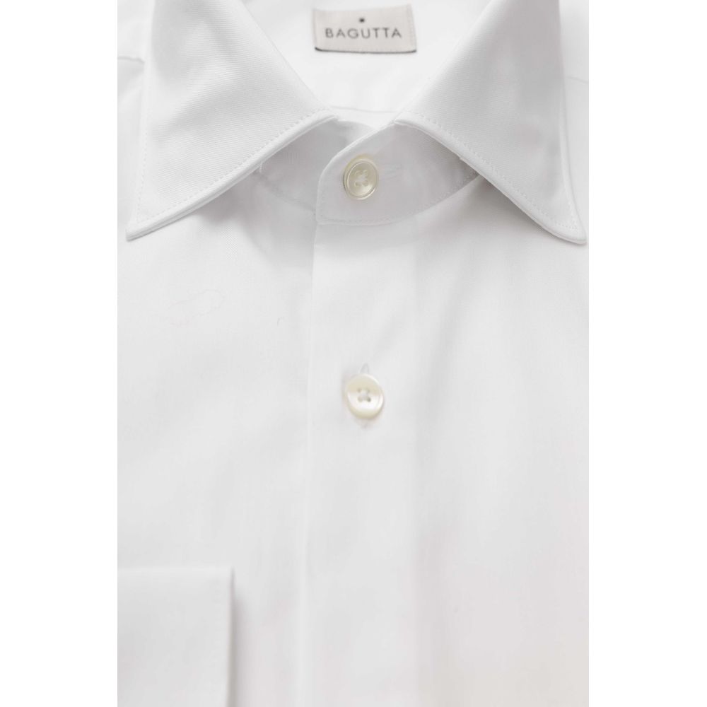 Bagutta White Cotton Men's Shirt