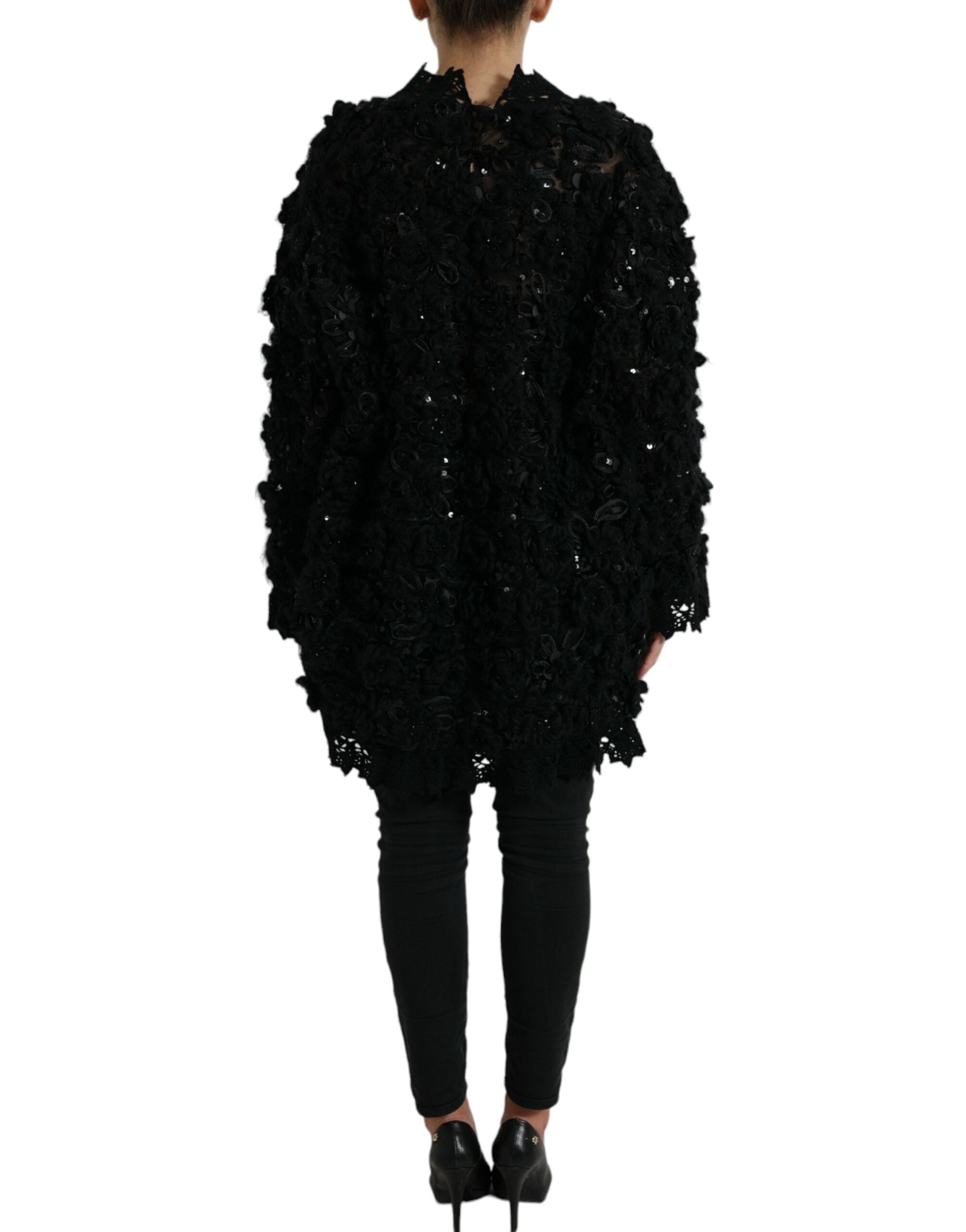 Dolce &amp; Gabbana Sequin Embelled Black Pullover