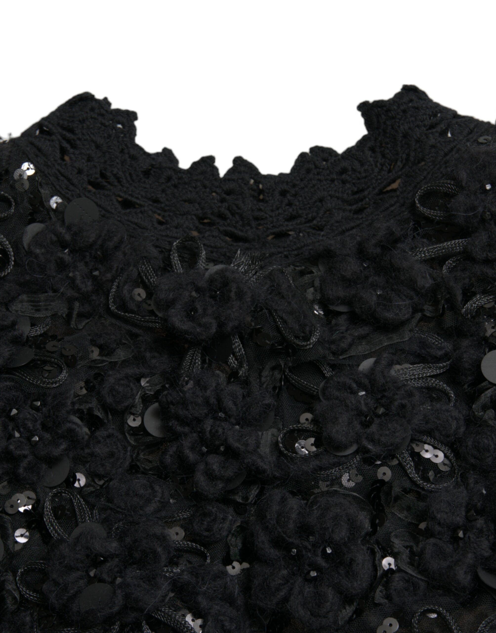 Dolce &amp; Gabbana Sequin Embelled Black Pullover