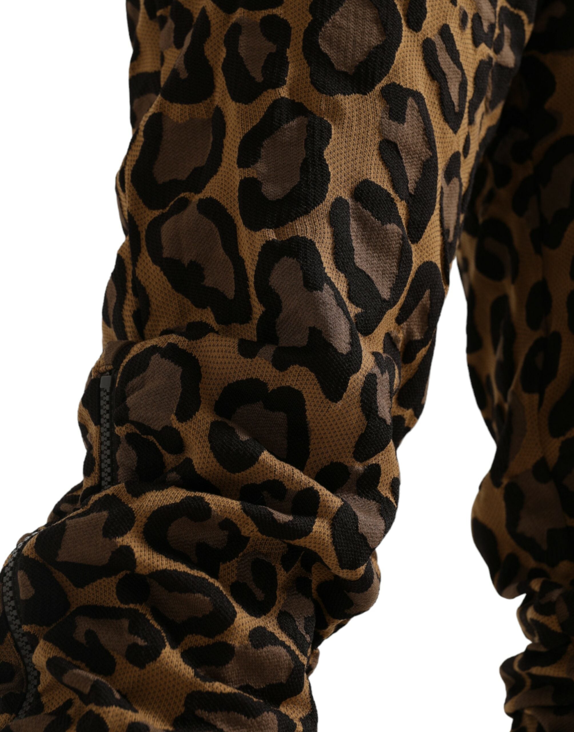 Dolce &amp; Gabbana Chic Leopard Print Jogger Παντελόνι