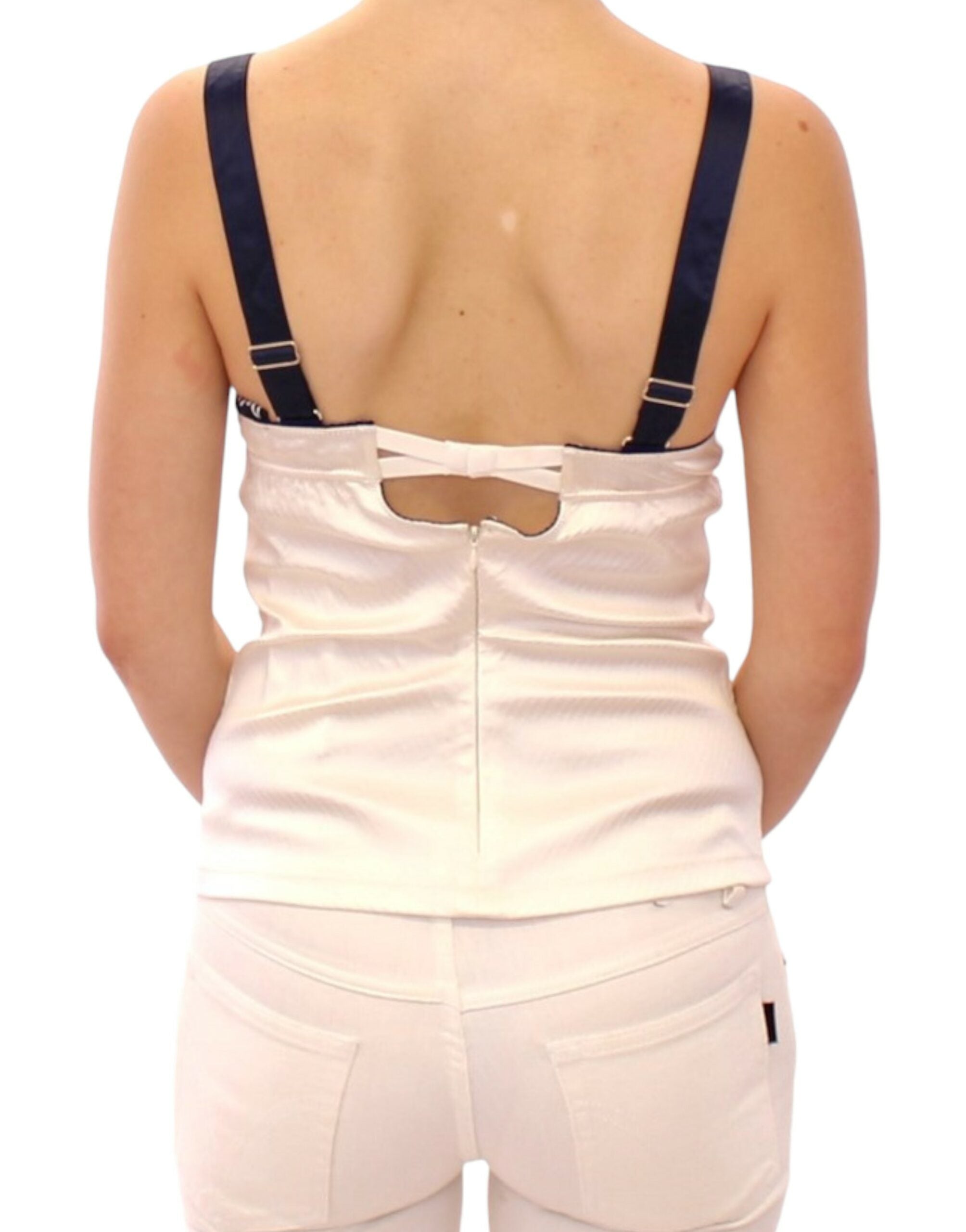 Μπλουζάκι Stretch Tank Dolce &amp; Gabbana White Sailor Motif