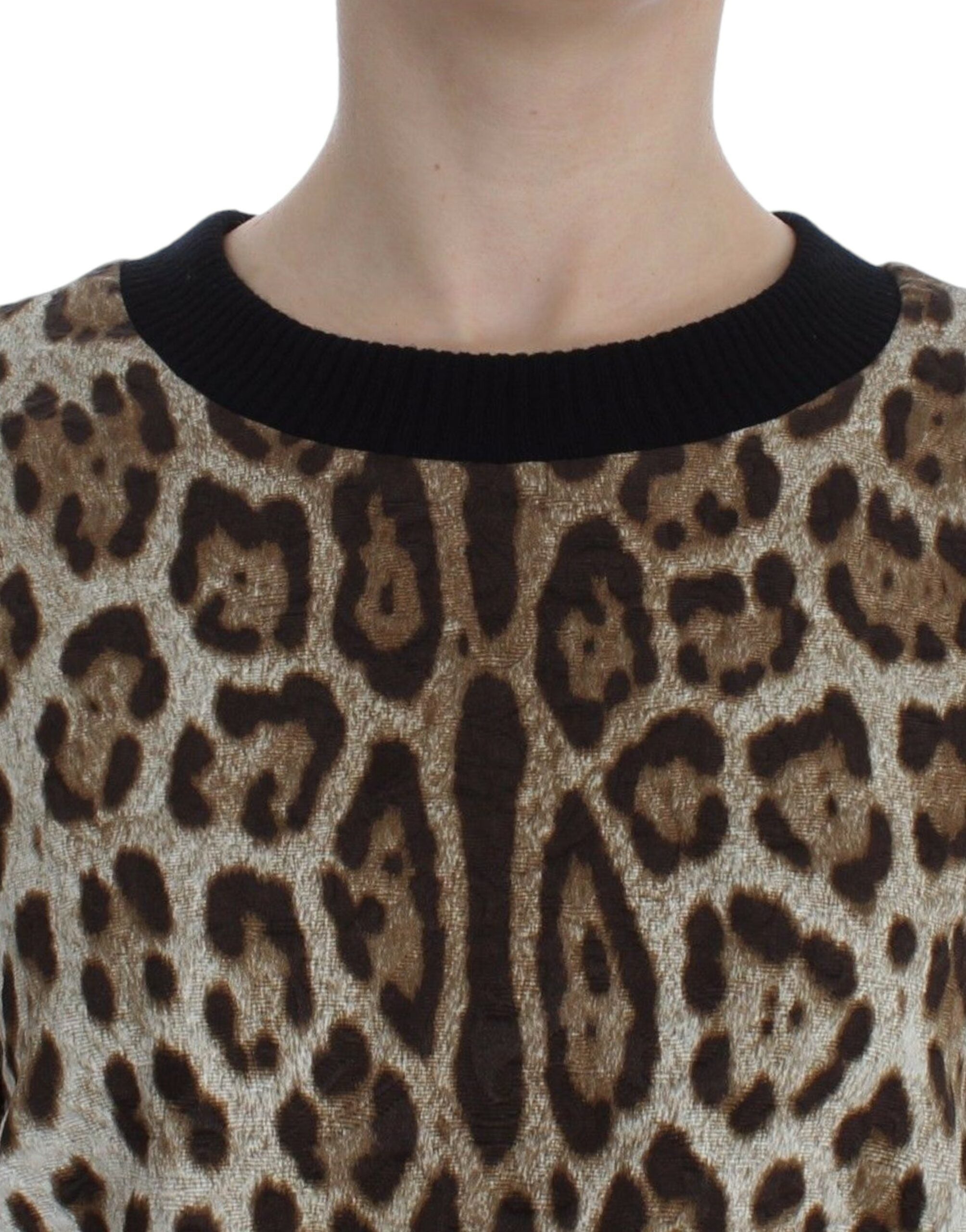 Κομψό κοντό πουλόβερ Dolce &amp; Gabbana με Leopard print