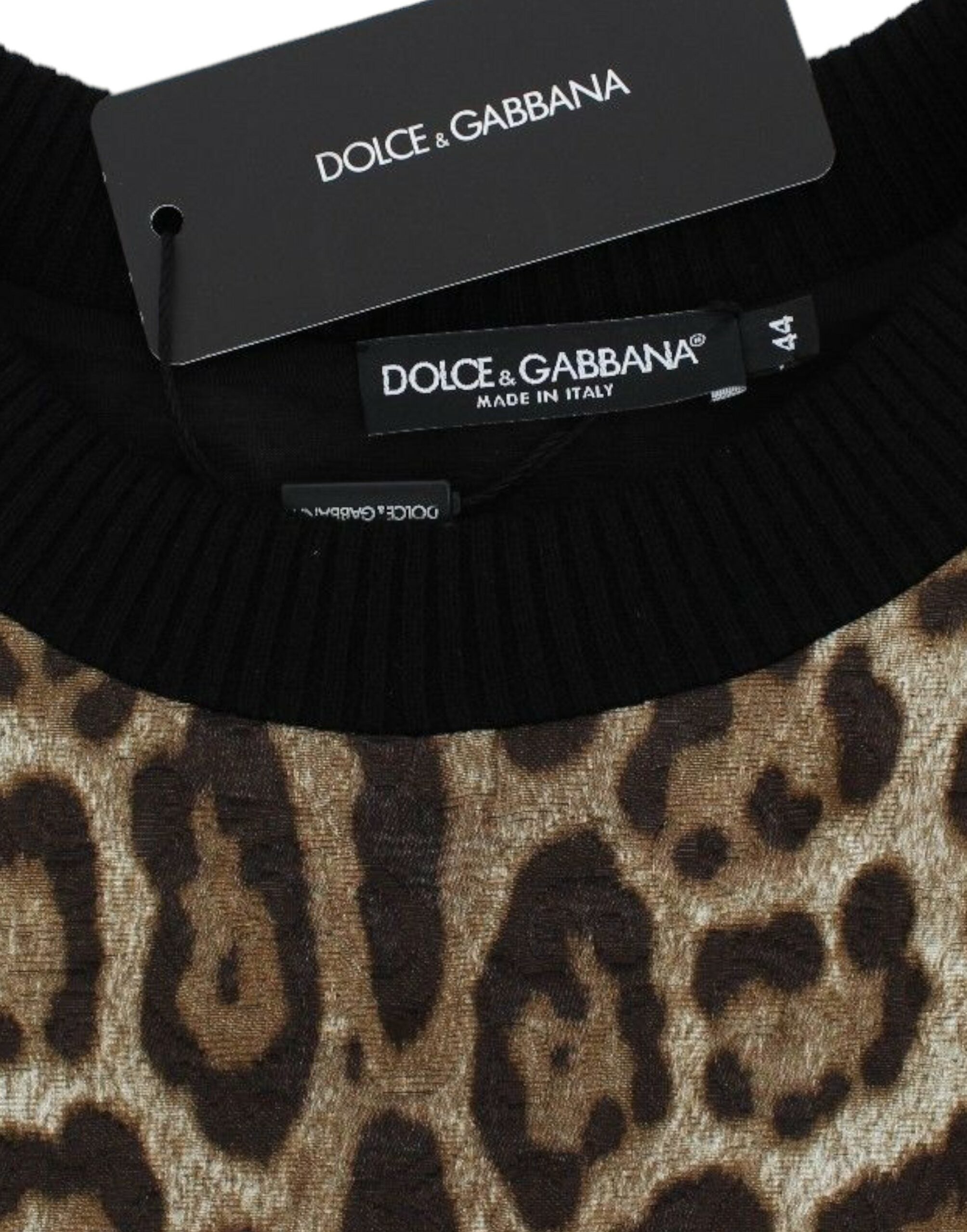 Κομψό κοντό πουλόβερ Dolce &amp; Gabbana με Leopard print