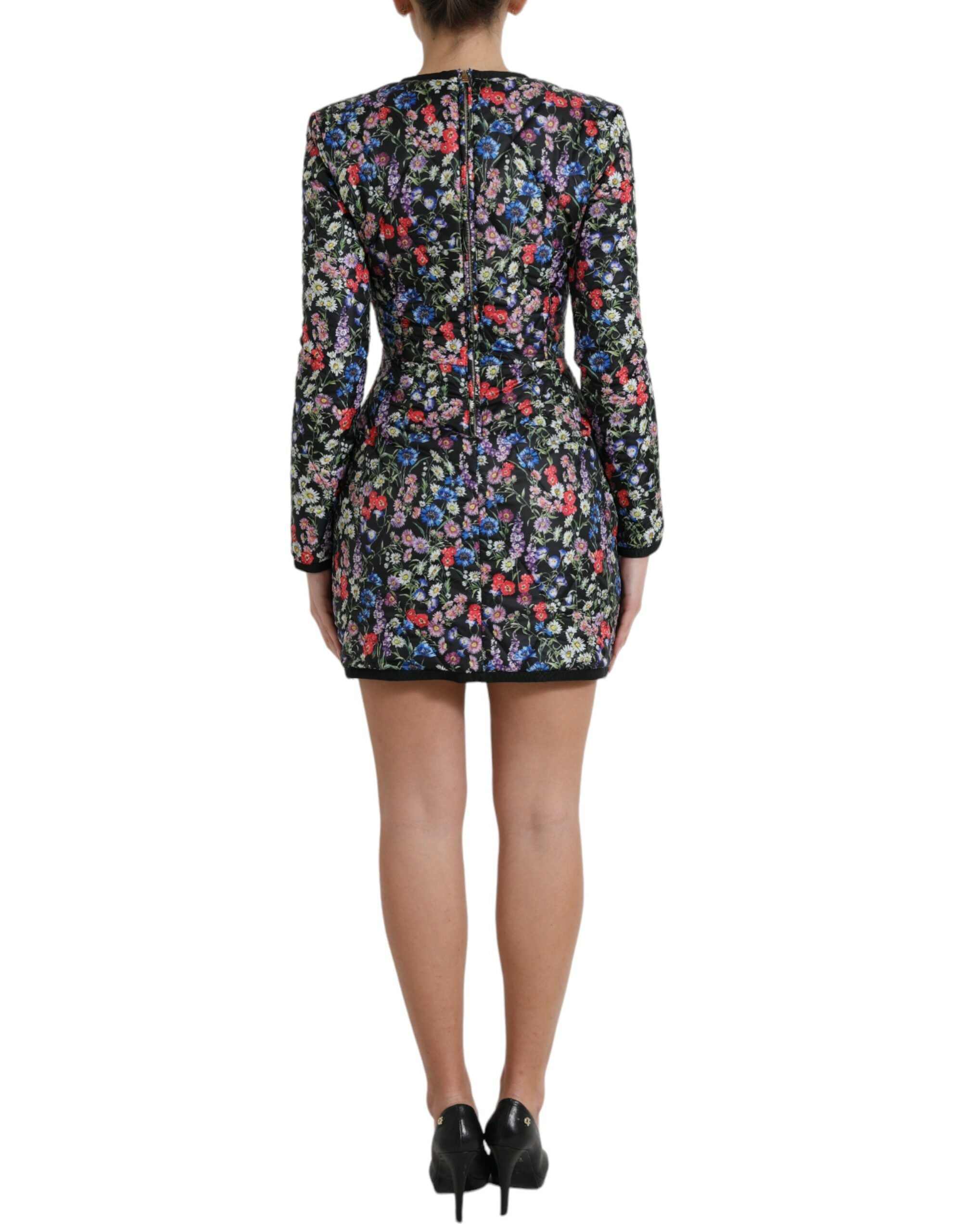 Dolce &amp; Gabbana Floral Sheath Mini Dress Elegance